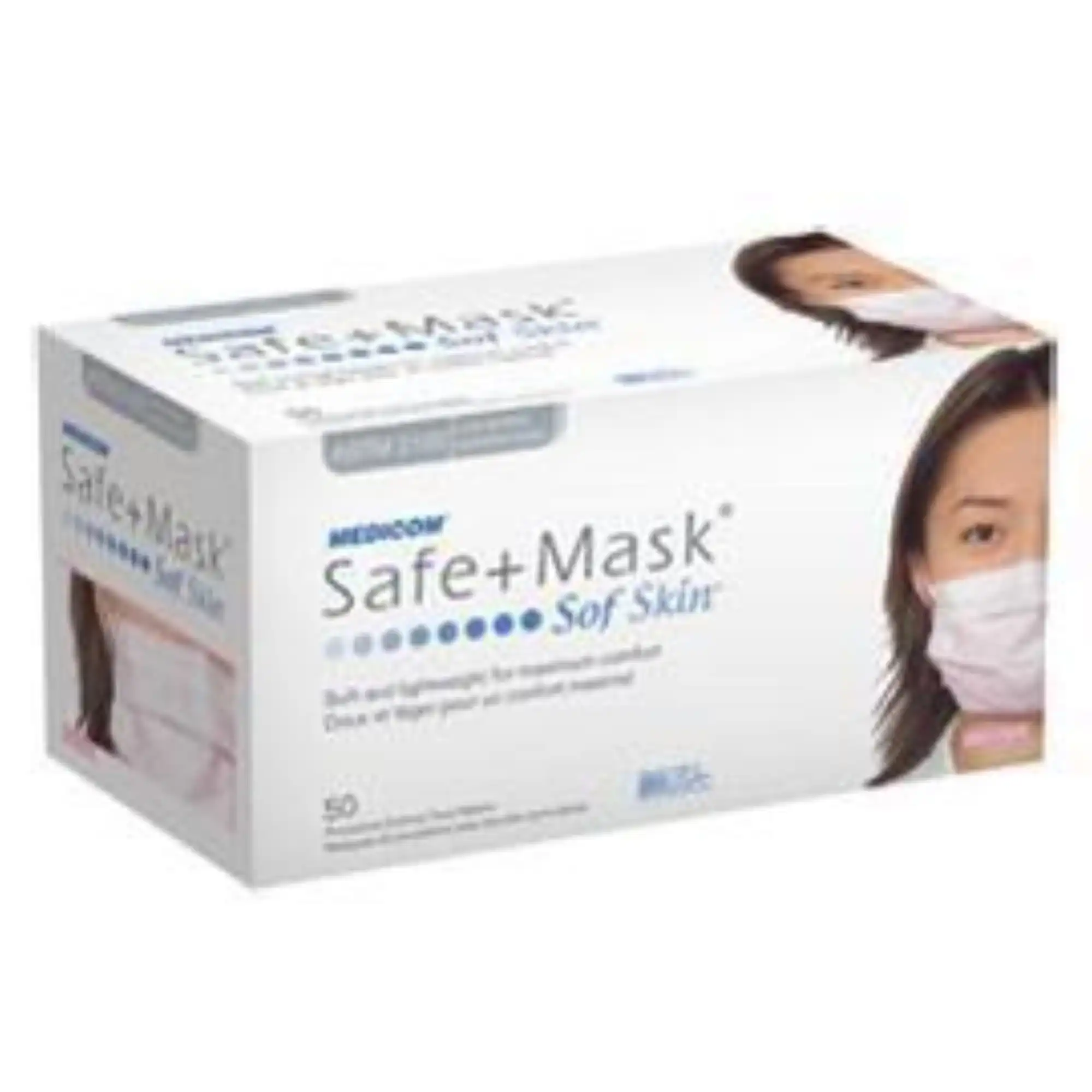 SafeMask SofSkin Procedure Earloop Face Masks, ASTM Level 1, Pink, 50/Box, 2082 thumbnail 10