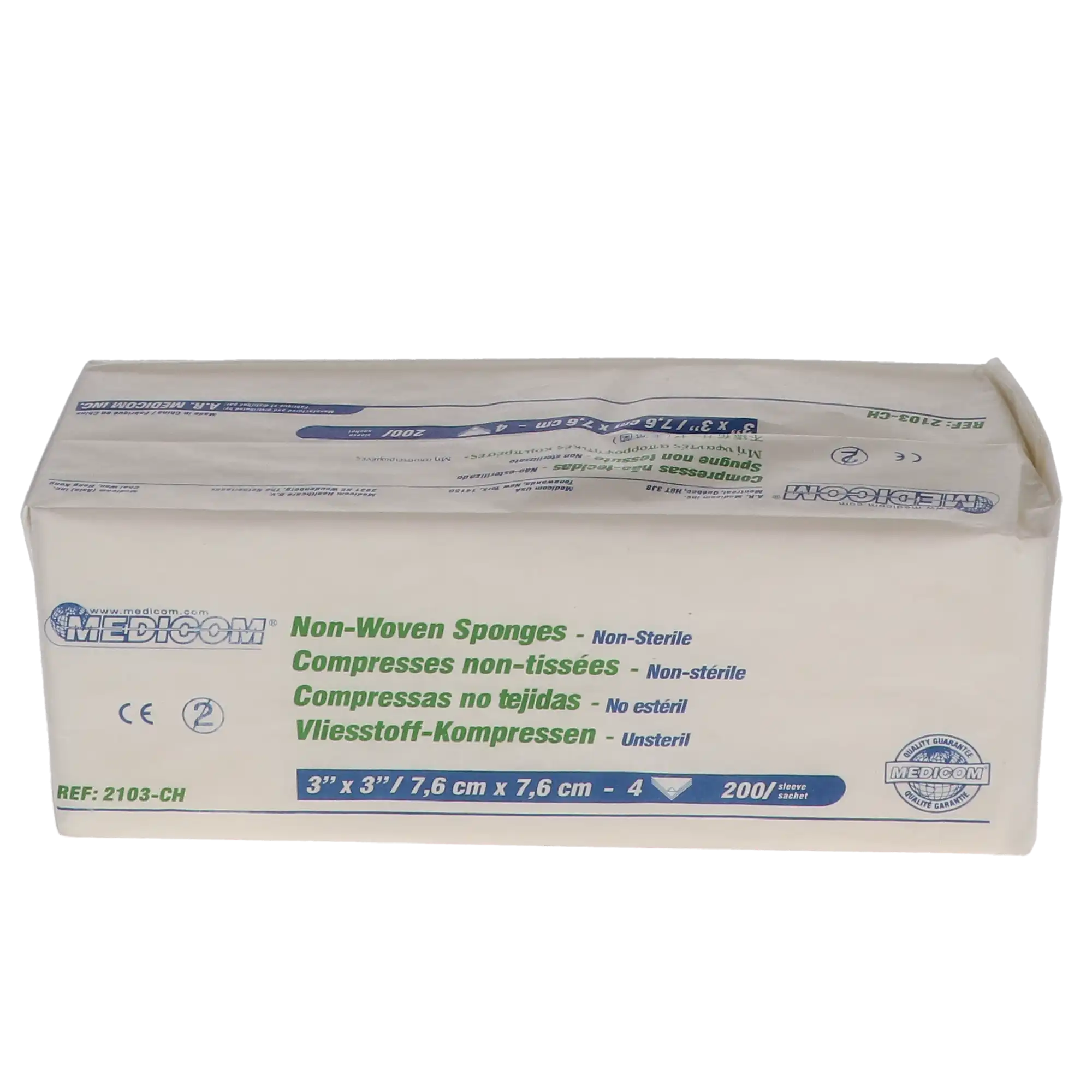 Medicom Non-Woven Sponges, 3x3 inch, 4-Ply, Sterile, 2103 thumbnail 4
