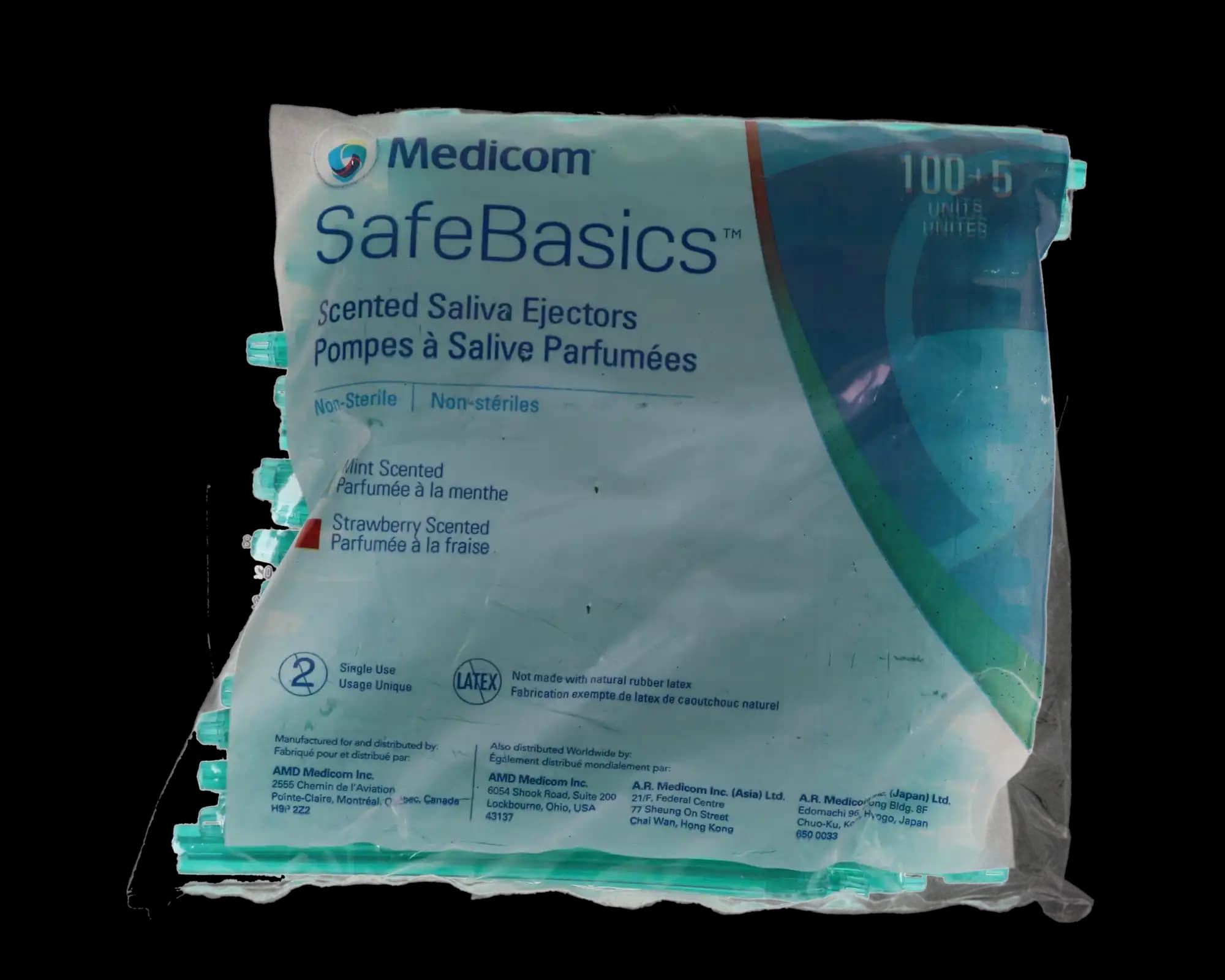 SafeBasics Flexible Saliva Ejectors, 6", Latex-Free, Green/Green, Mint, 105/Pk, 713 thumbnail 8
