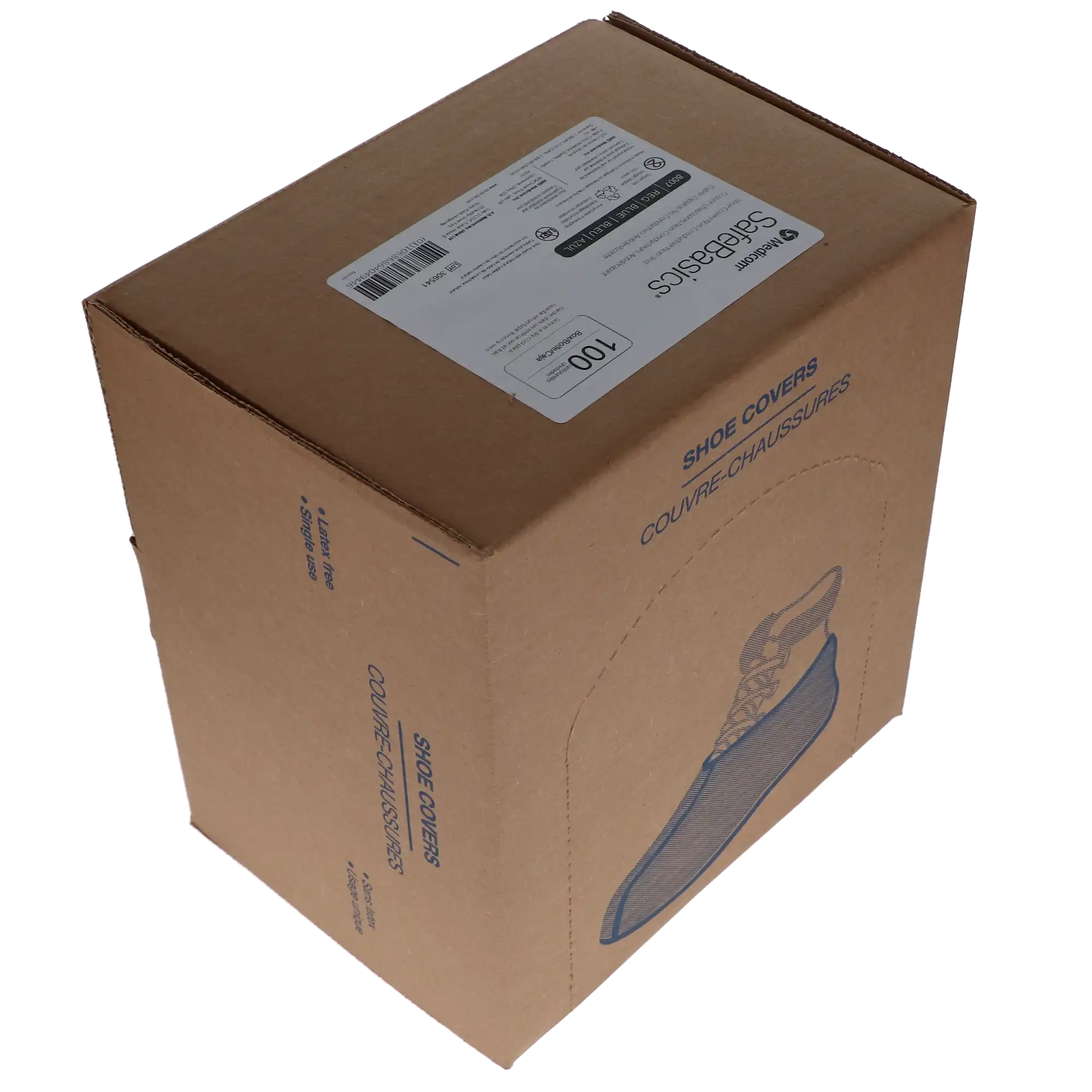Medicom SafeBasics Shoe Covers, Non-Skid, Blue, Large, 100/Box, 8007 thumbnail 2