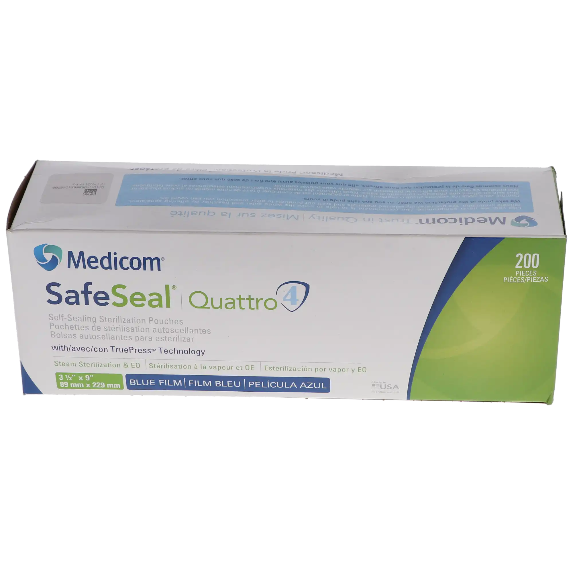 Medicom SafeSeal Quattro Self-Sealing Sterilization Pouches, 3.5" x 9", 200/Box, 88010-4 thumbnail 11