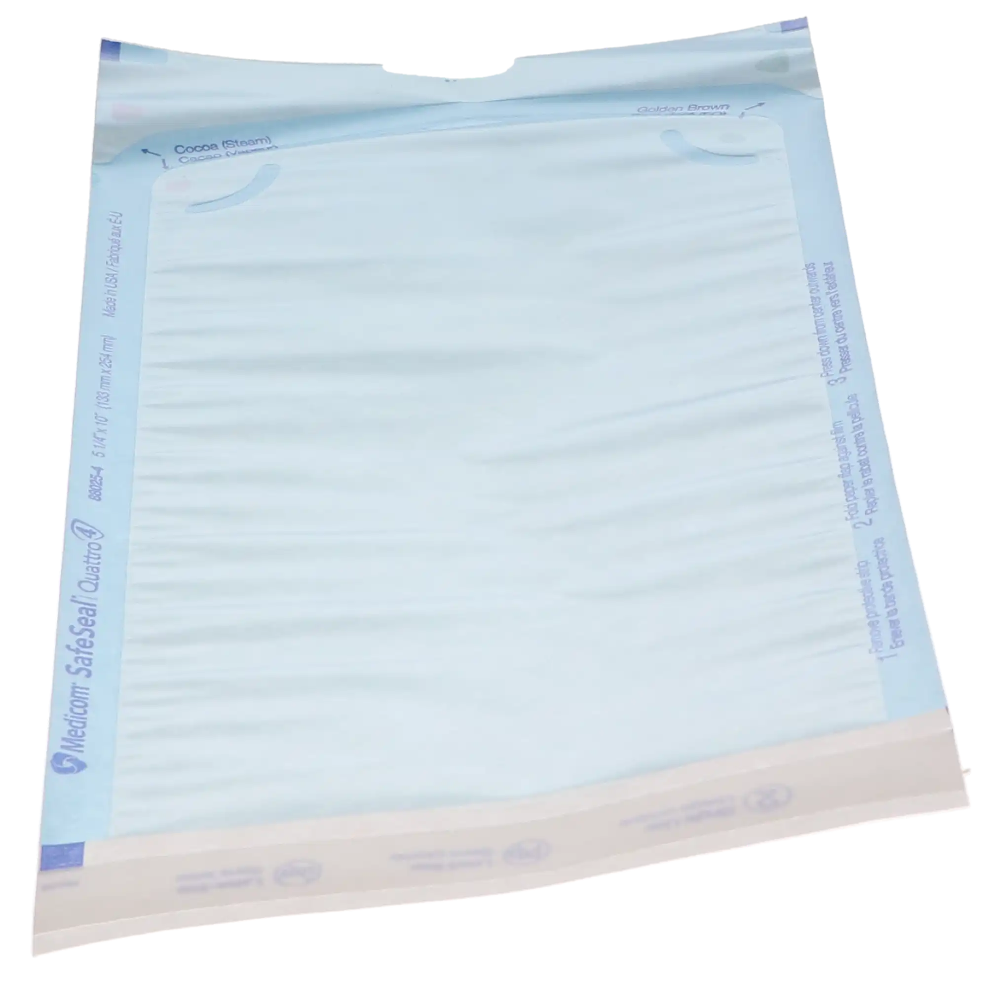 Medicom SafeSeal Quattro Self-Sealing Sterilization Pouches, 5.25" x 10", Blue Film/Paper, 200/Box, 88025-4 thumbnail 8