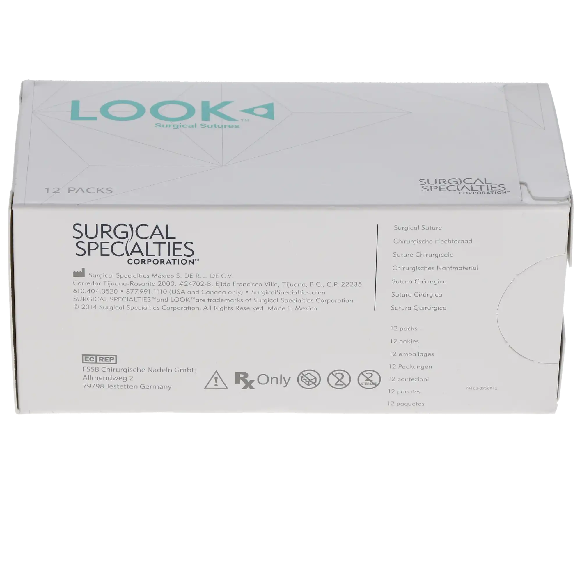 Look 560B Chromic Gut Suture, 3-0, 27" (70 cm), C-6 Reverse Cutting Needle, 3/8 Circle, 12/Pk thumbnail 6