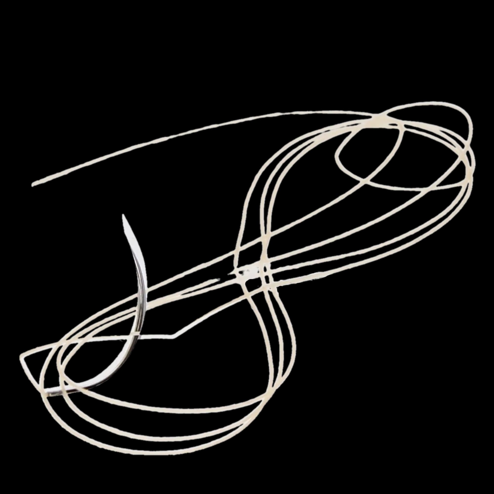 Look 591B Plain Gut Absorbable Suture, 4-0, 18" (45 cm), C-6 Reverse Cutting 3/8 Circle Needle, 12/Box thumbnail 5