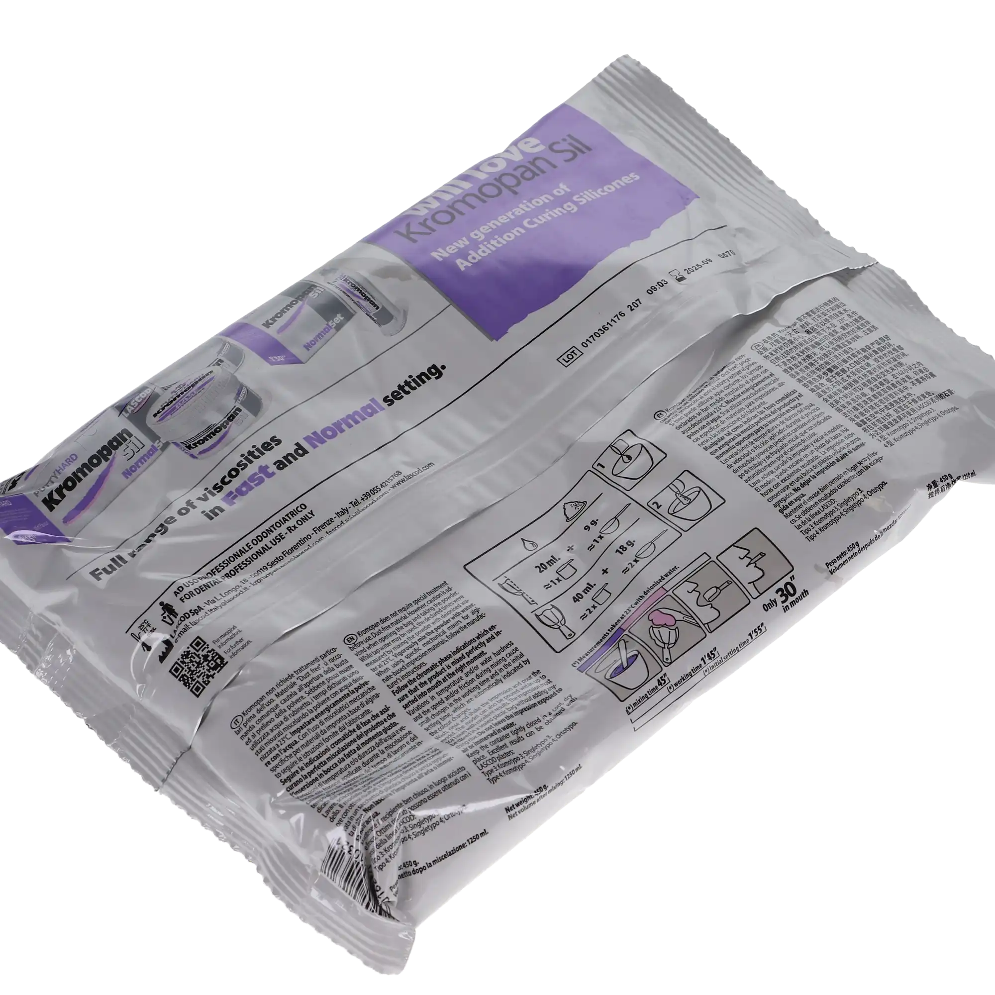 Kromopan 100 Chromatic Alginate Impression Material, Fast Set, Dust Free, Mint, 1 lb (450 g) Pouch, KRM302 thumbnail 5