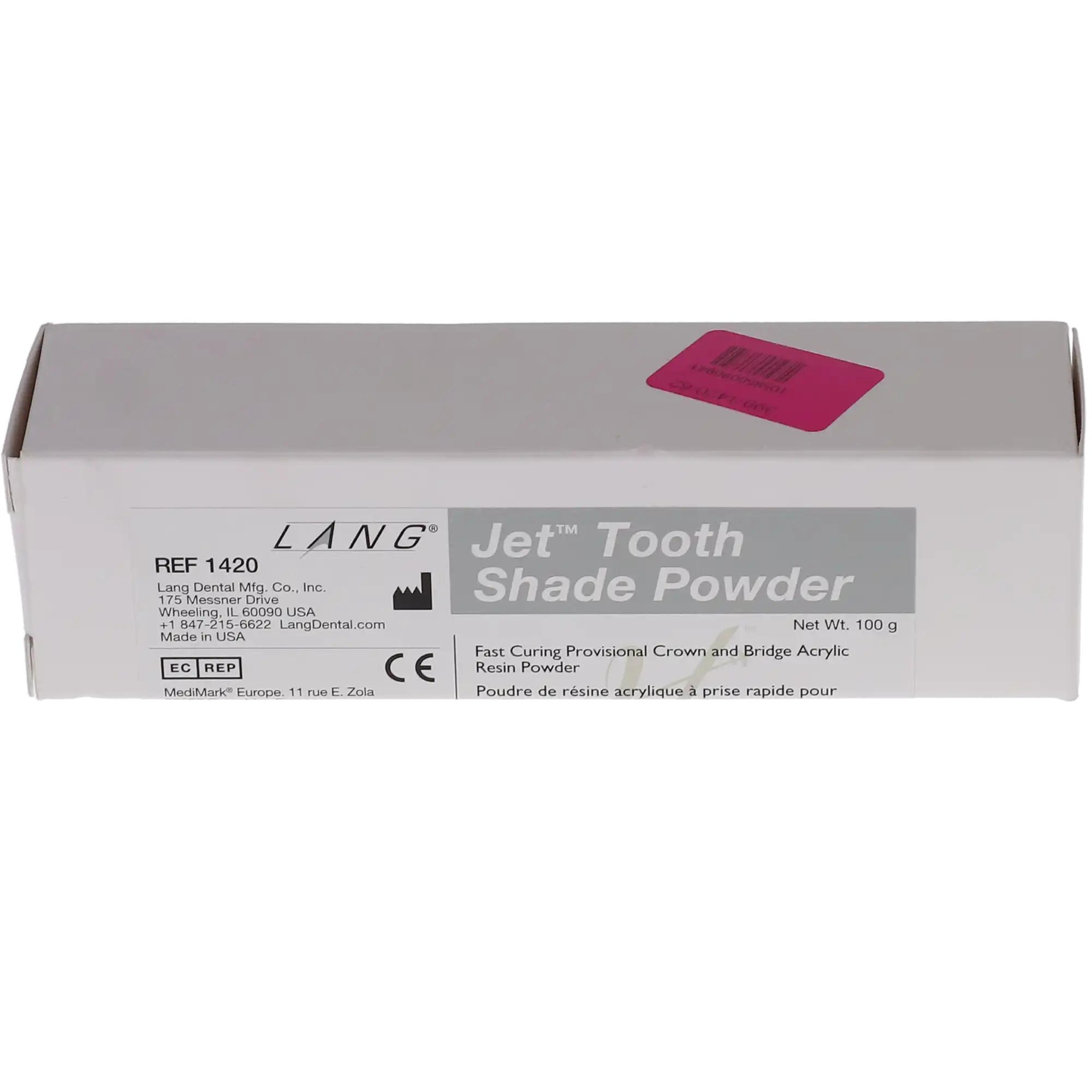 Jet Tooth Shade Temporary C&B Acrylic Resin Powder, Shade 62/A2, 4 oz (100 g), 1/Pk, 1420-62 thumbnail 4
