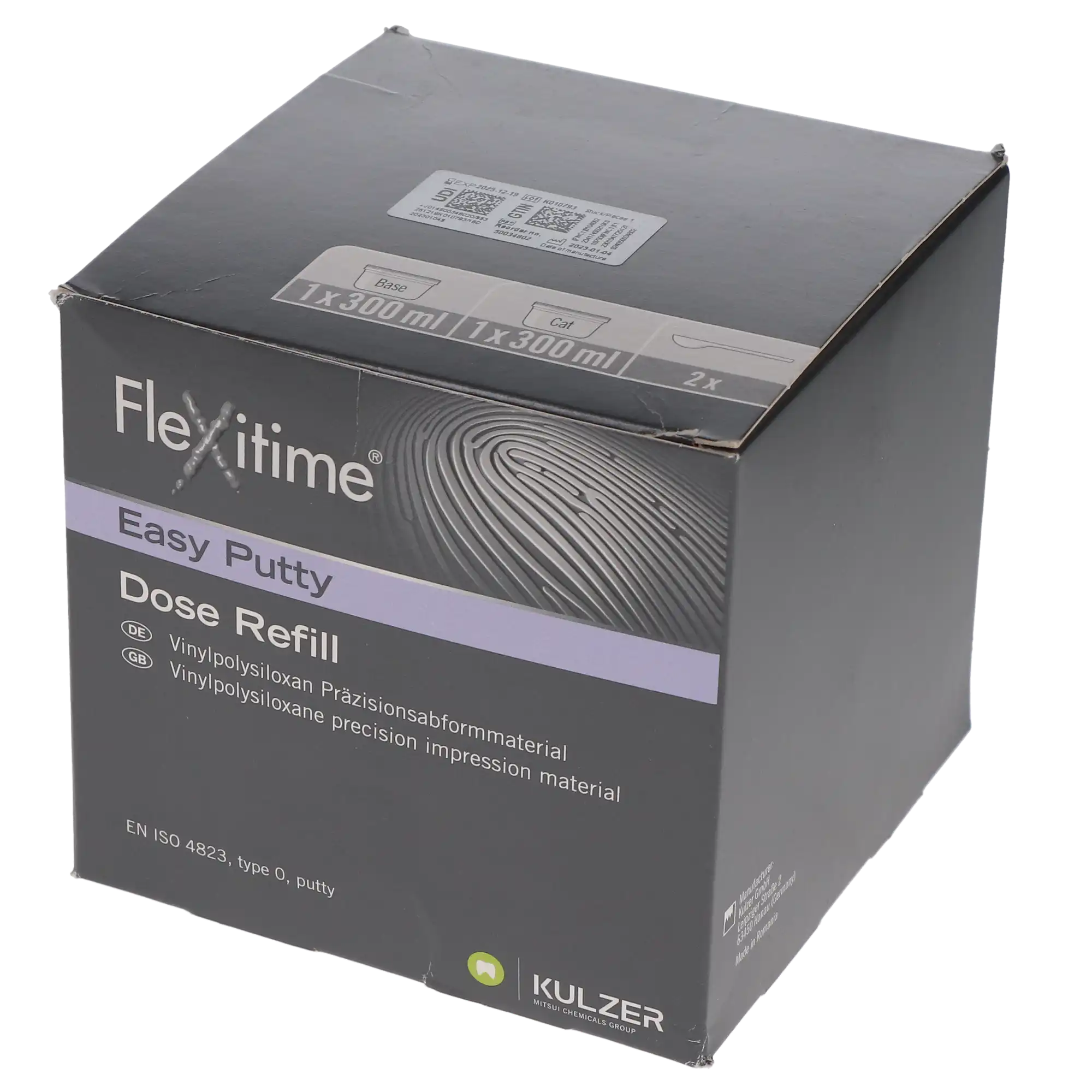 Flexitime VPS Impression Material, Easy Putty Refill, 600 ml (2 x 300 ml), 1/Pk, 50034802 thumbnail 5