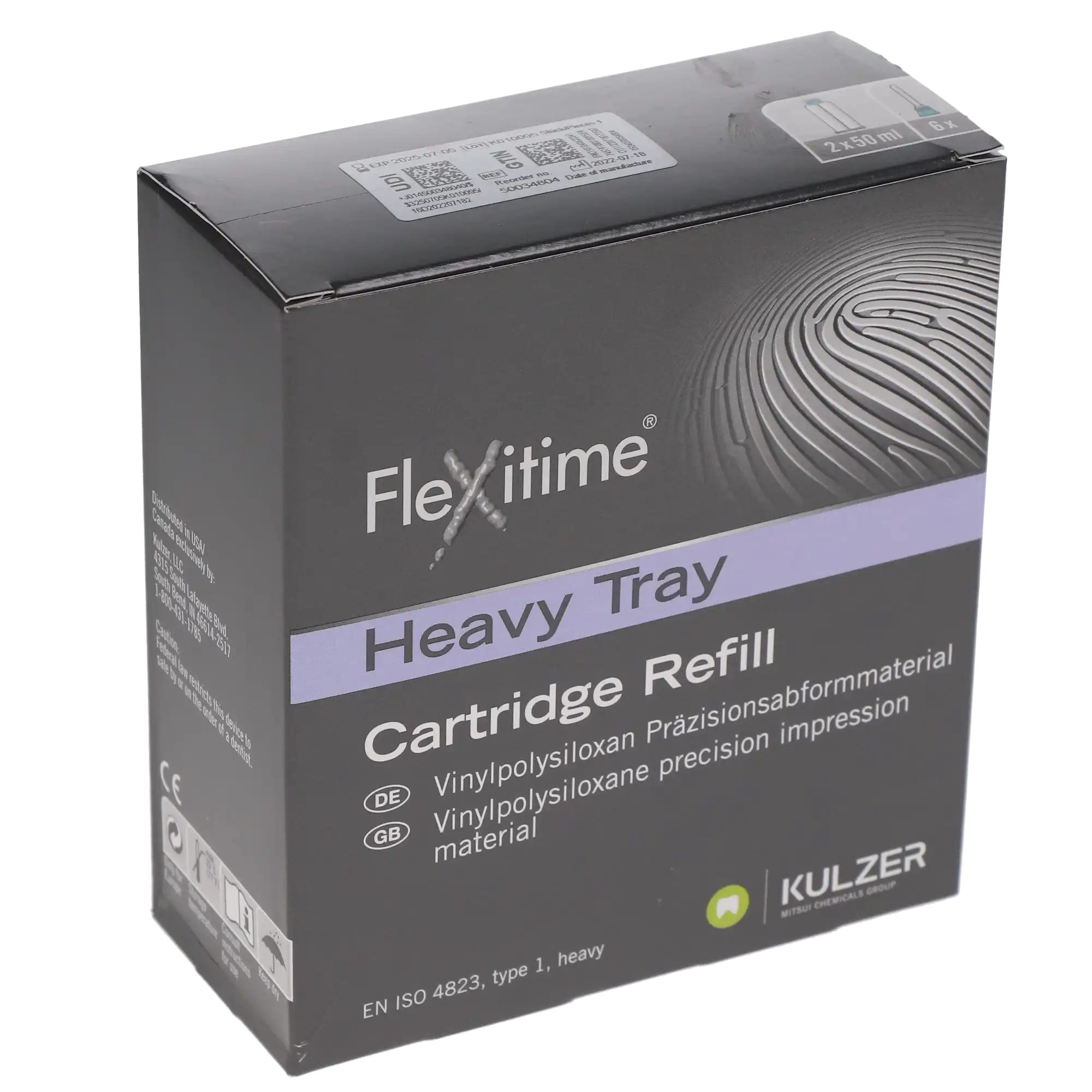 Flexitime VPS Precision Impression Material, Heavy Tray, 50 ml Automix Cartridge Refill, 2/Pk, 50034804 thumbnail 6