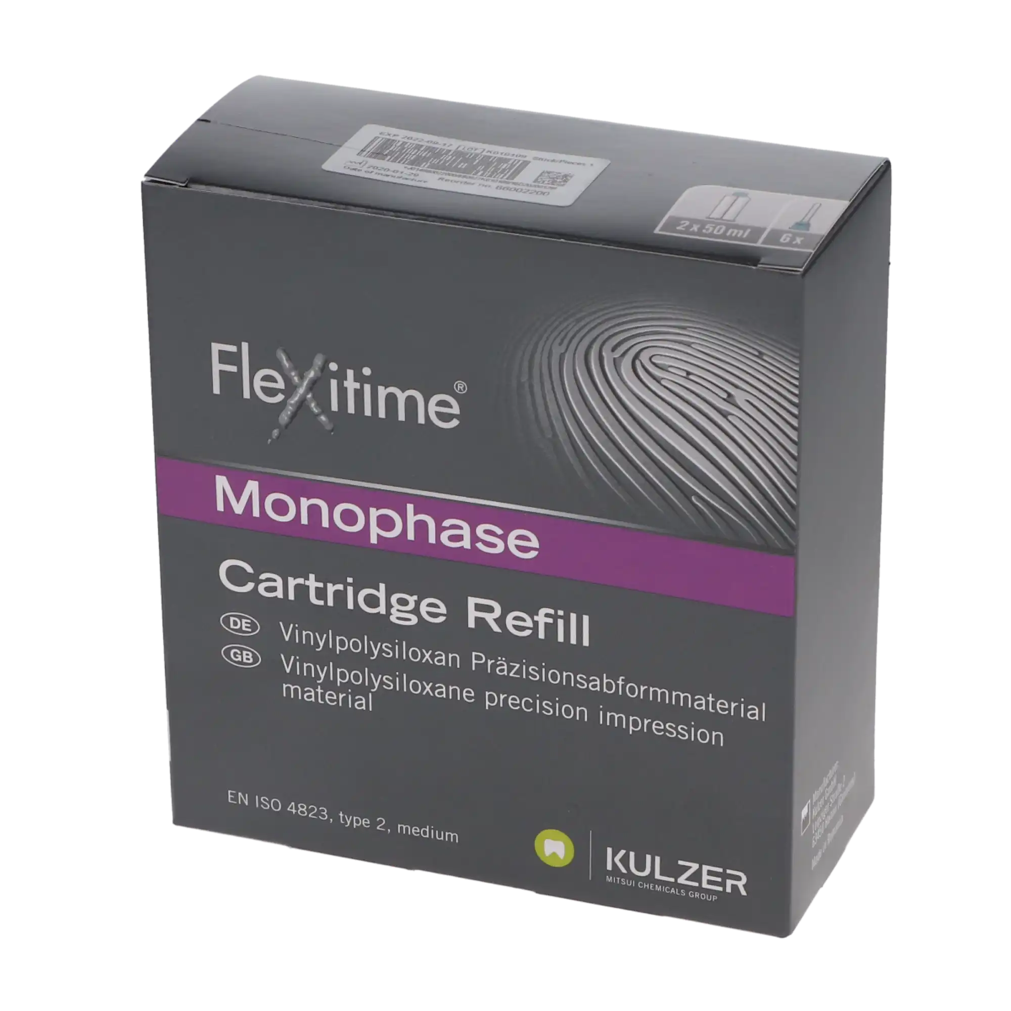 Flexitime VPS Precision Impression Material, Monophase, 50 ml Automix Cartridge Refill, 2/Pk with Mixing Tips, 50034811 thumbnail 5
