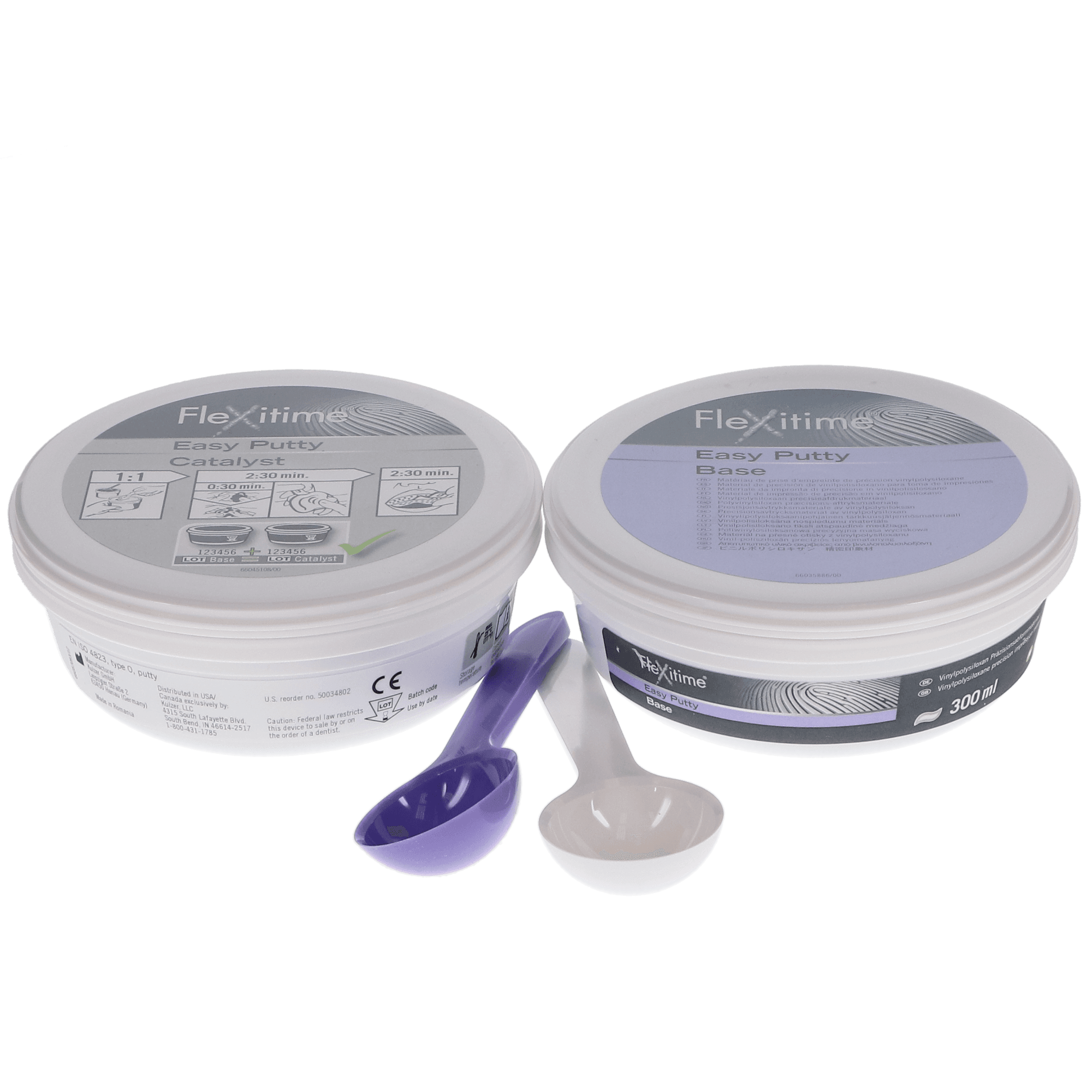 Flexitime VPS Impression Material, Easy Putty Refill, 600 ml (2 x 300 ml), 1/Pk - Flexitime VPS Impression Material, Easy Putty Refill, 600 ml, 1/Pk - Image 1