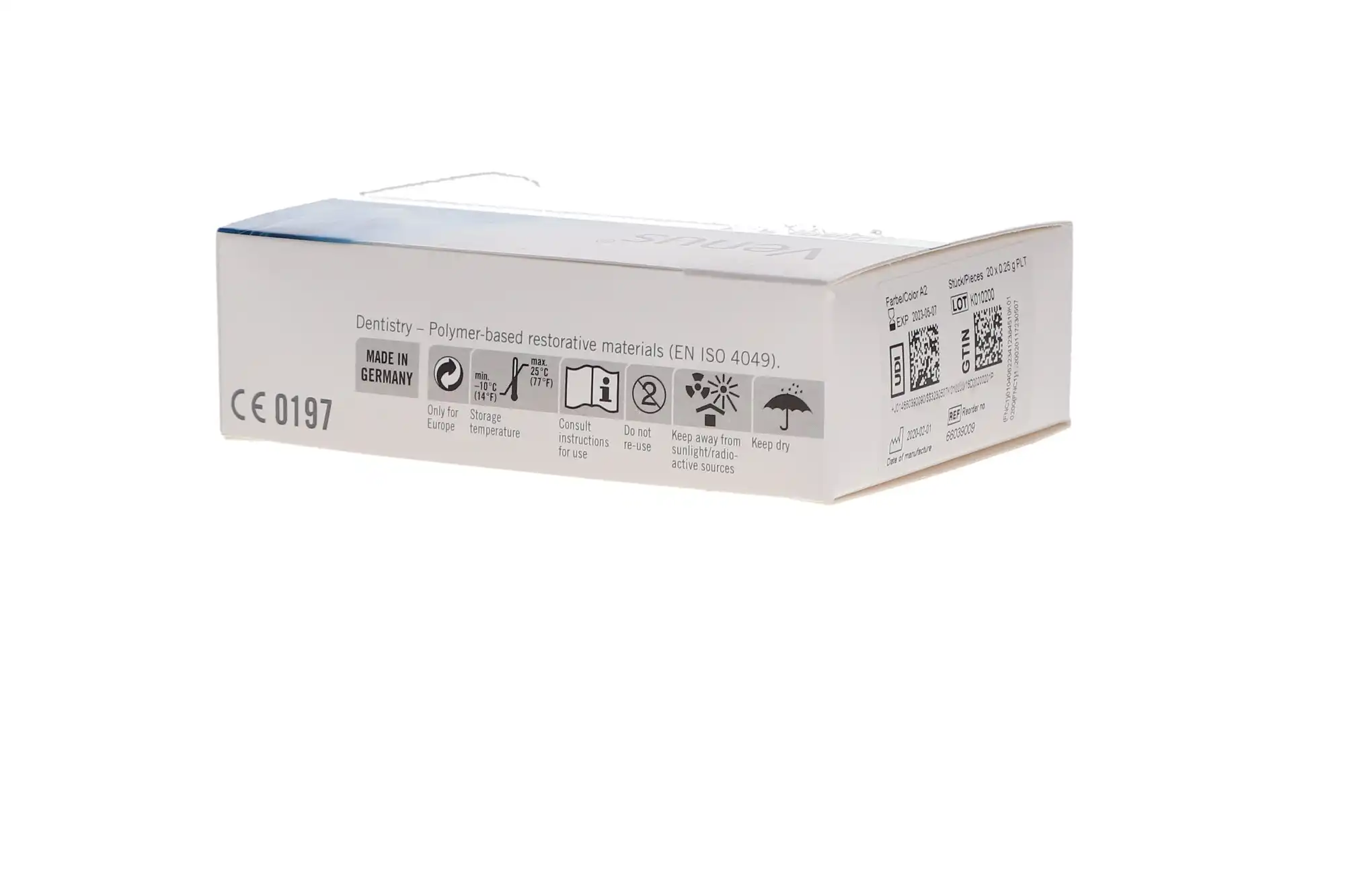 Venus Diamond Nanohybrid Universal Composite, PLT Refill, Shade A2, 0.25 g, 20/Pk, 66039009 thumbnail 13