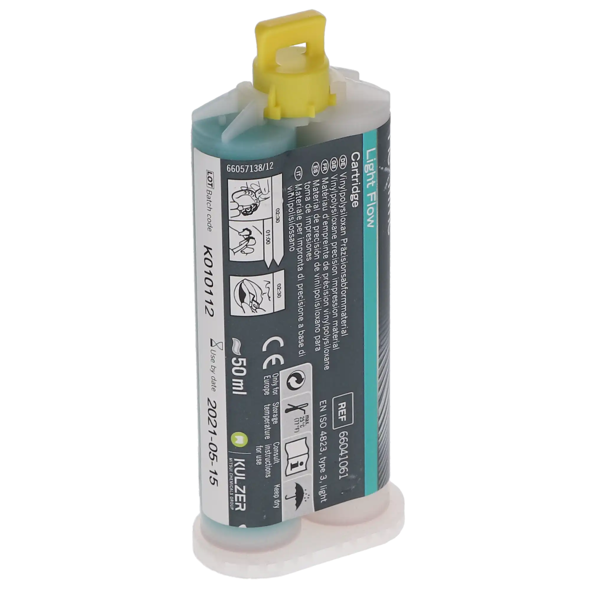 Flexitime VPS Precision Impression Material, Cartridge Bulk Pack, Light Flow, 50 ml, 1/Pk, 66041061 - Flexitime VPS Precision Impression Material, Cartridge Bulk Pack, Light Flow, 50 ml, 1/Pk, 66041061 - Image 1