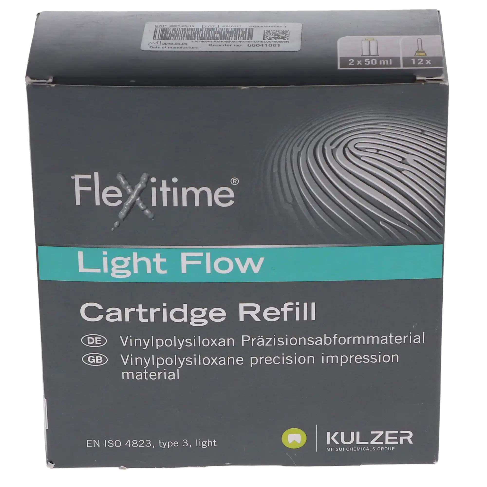 Flexitime VPS Precision Impression Material, Cartridge Bulk Pack, Light Flow, 50 ml, 1/Pk, 66041061 thumbnail 4