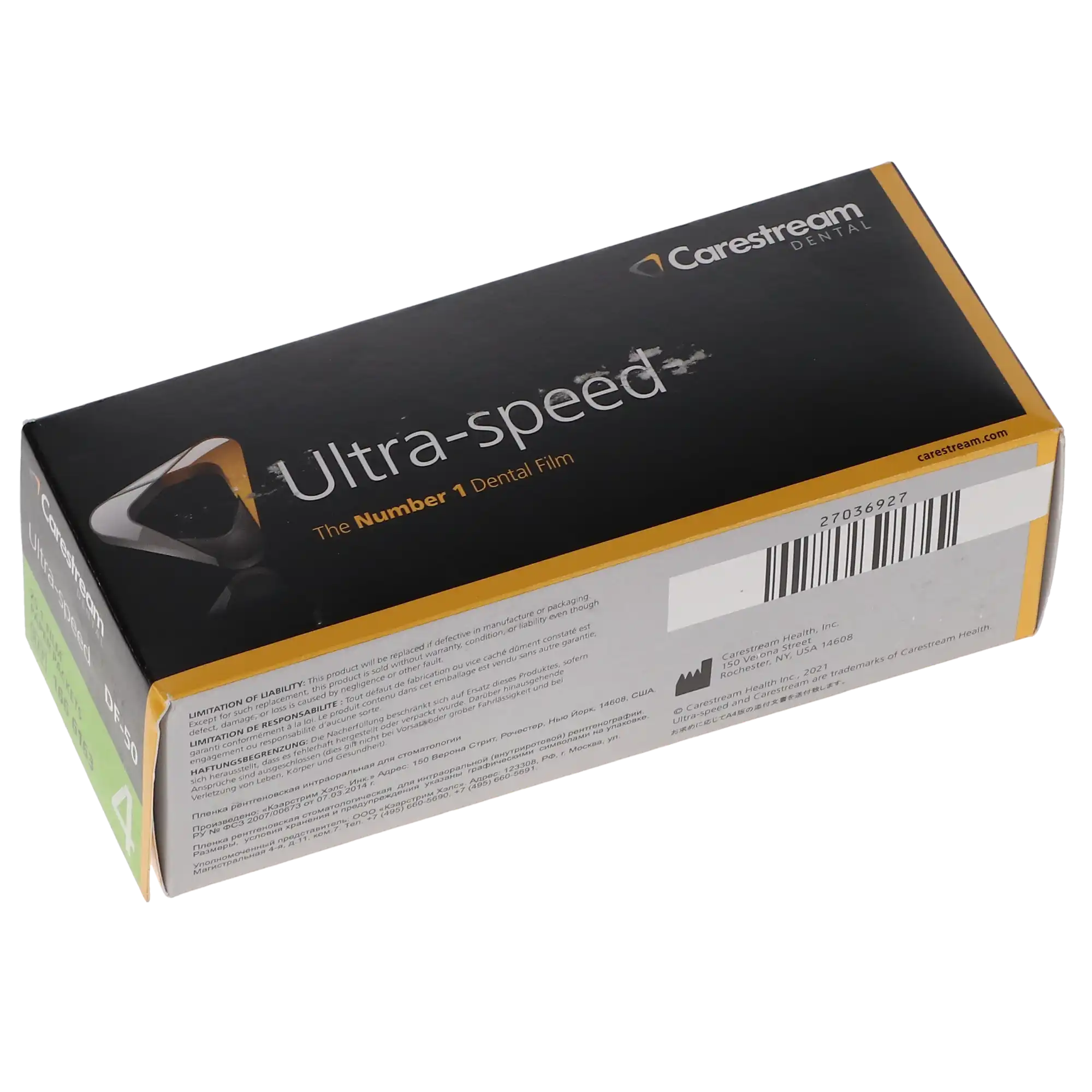 Carestream Ultra-Speed Dental X-Ray Film DF-50, Size 4, Occlusal, Single Film Paper Packets, 25/Box, 1666163 thumbnail 8