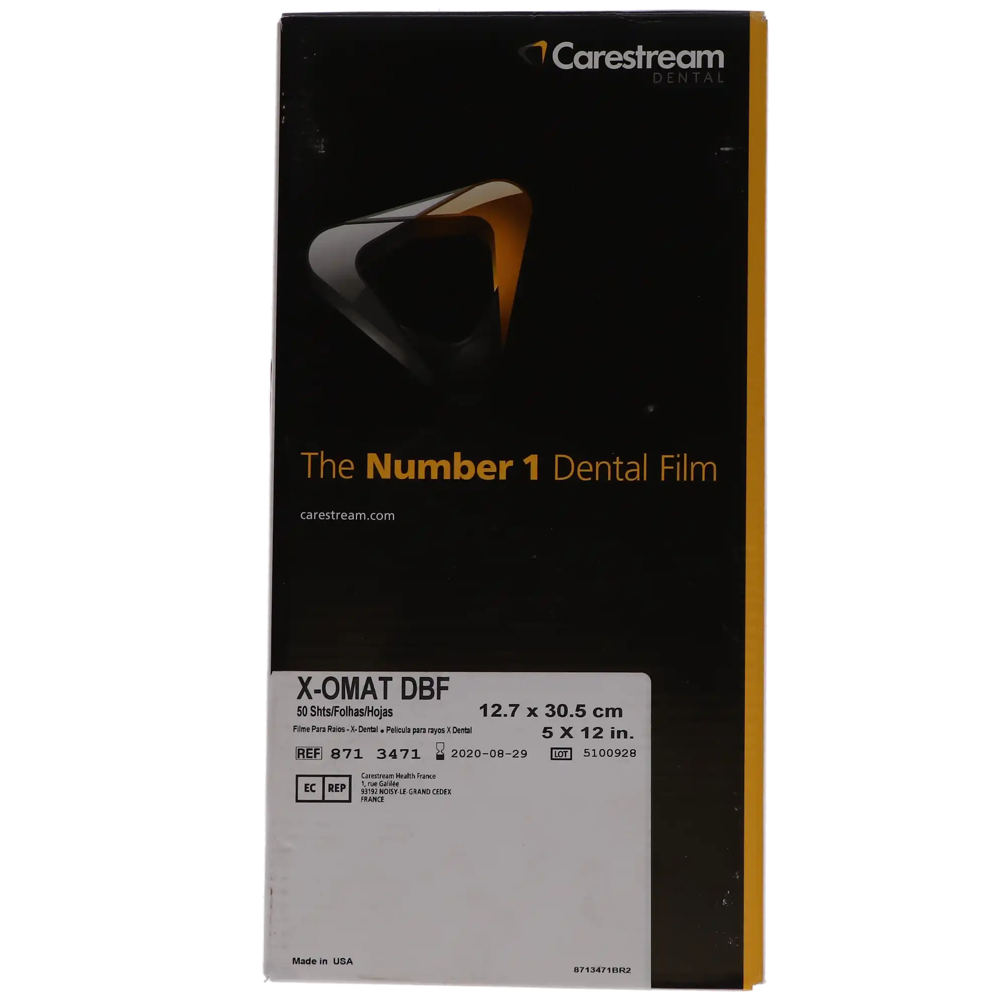 Carestream Health X-Omat XDBF Panoramic Film, DF-75, Blue-Sensitive, 5x12 in, 50 Sheets/Box, 8713471 thumbnail 4