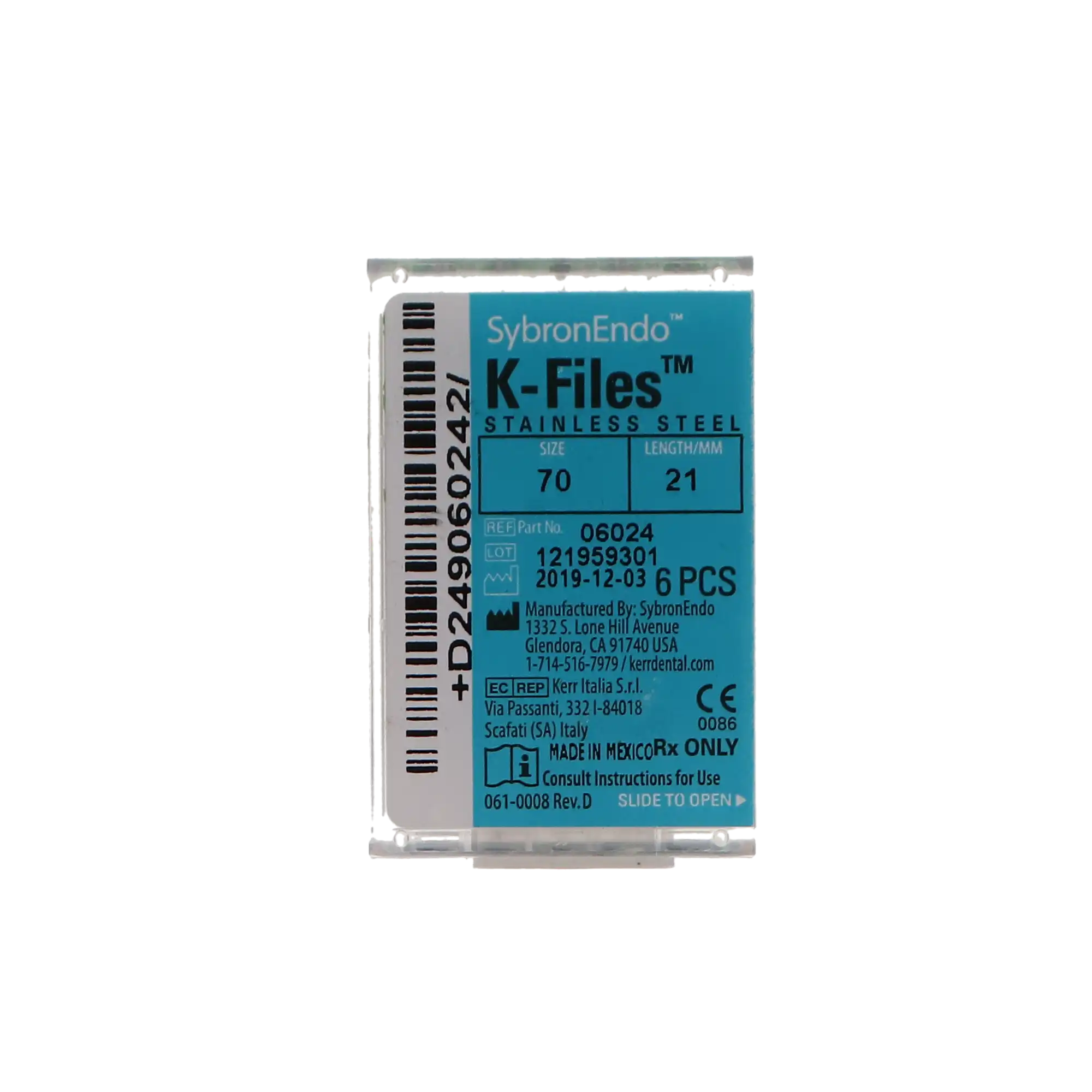 SybronEndo K-Files Stainless Steel 21mm #70 (Green) 6/Bx, 06024 thumbnail 6