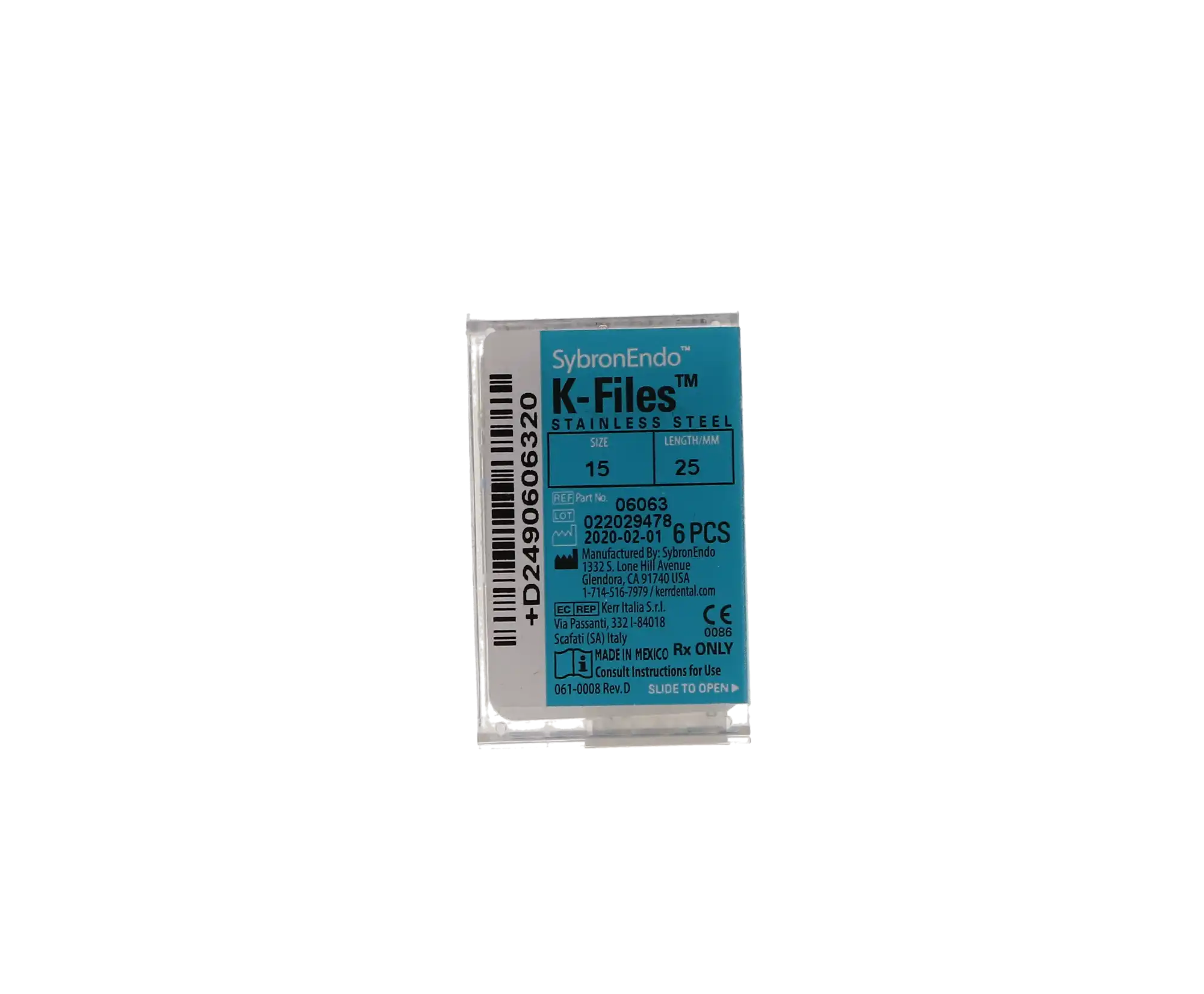 Kerr K-Files, Stainless Steel, 25 mm, #15, White, 6/Pk, 06063 thumbnail 11