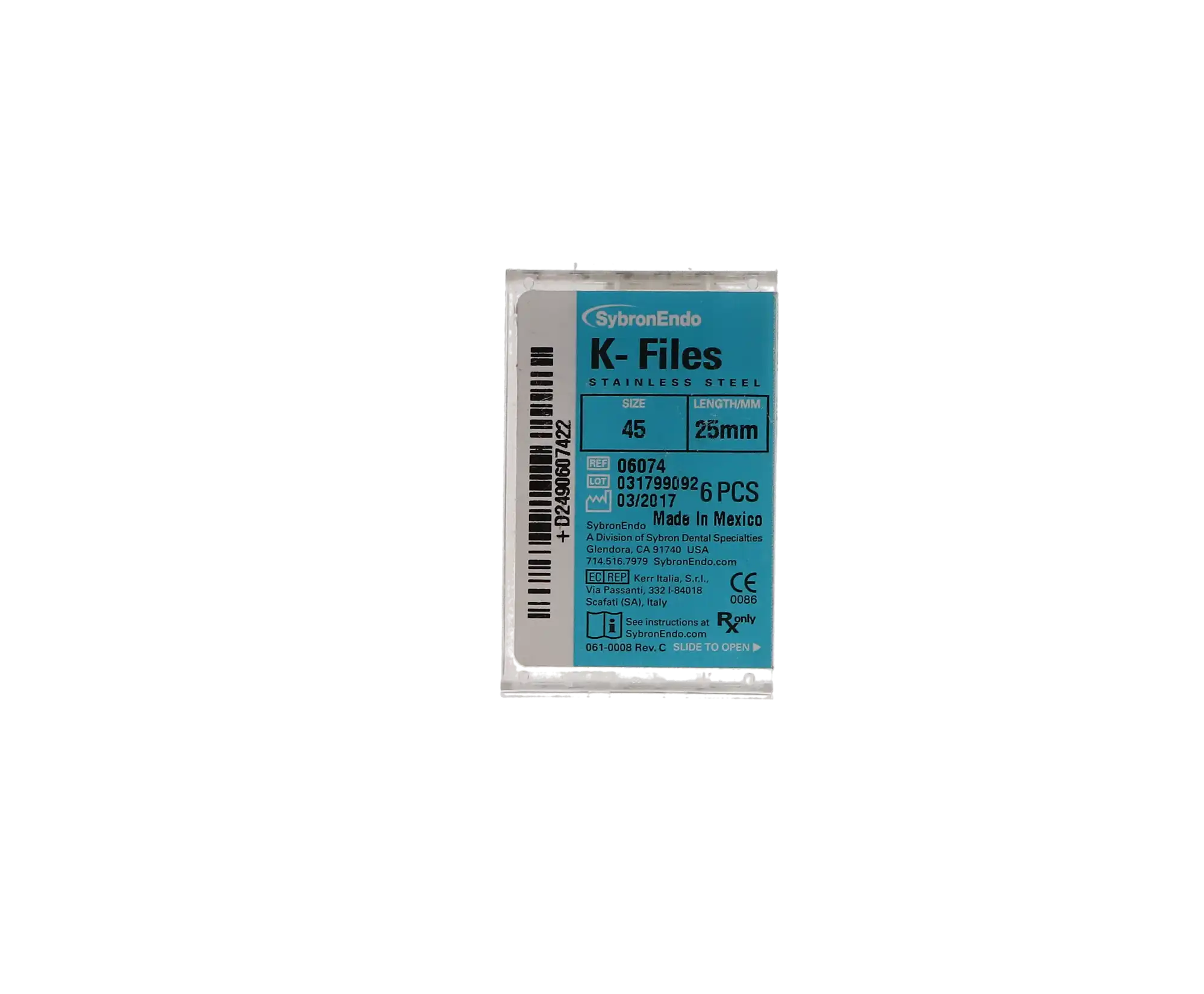 SybronEndo K-Files Stainless Steel 25mm #45 (White), 6/Bx, 06074 thumbnail 5