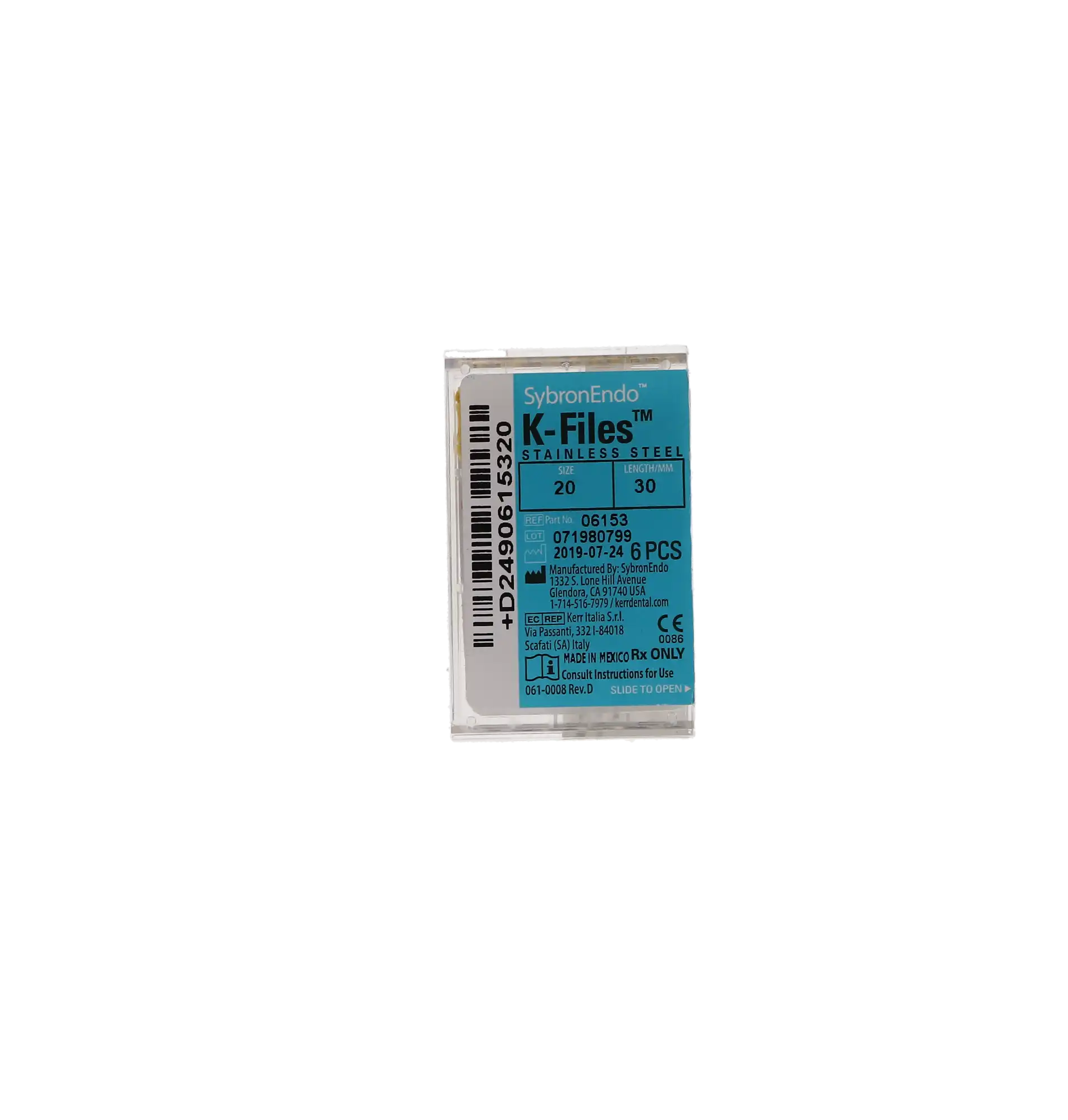 Kerr K-Files Stainless Steel Endodontic Hand Files, 30mm, Size #20, Yellow, 6/Box, 06153 thumbnail 10
