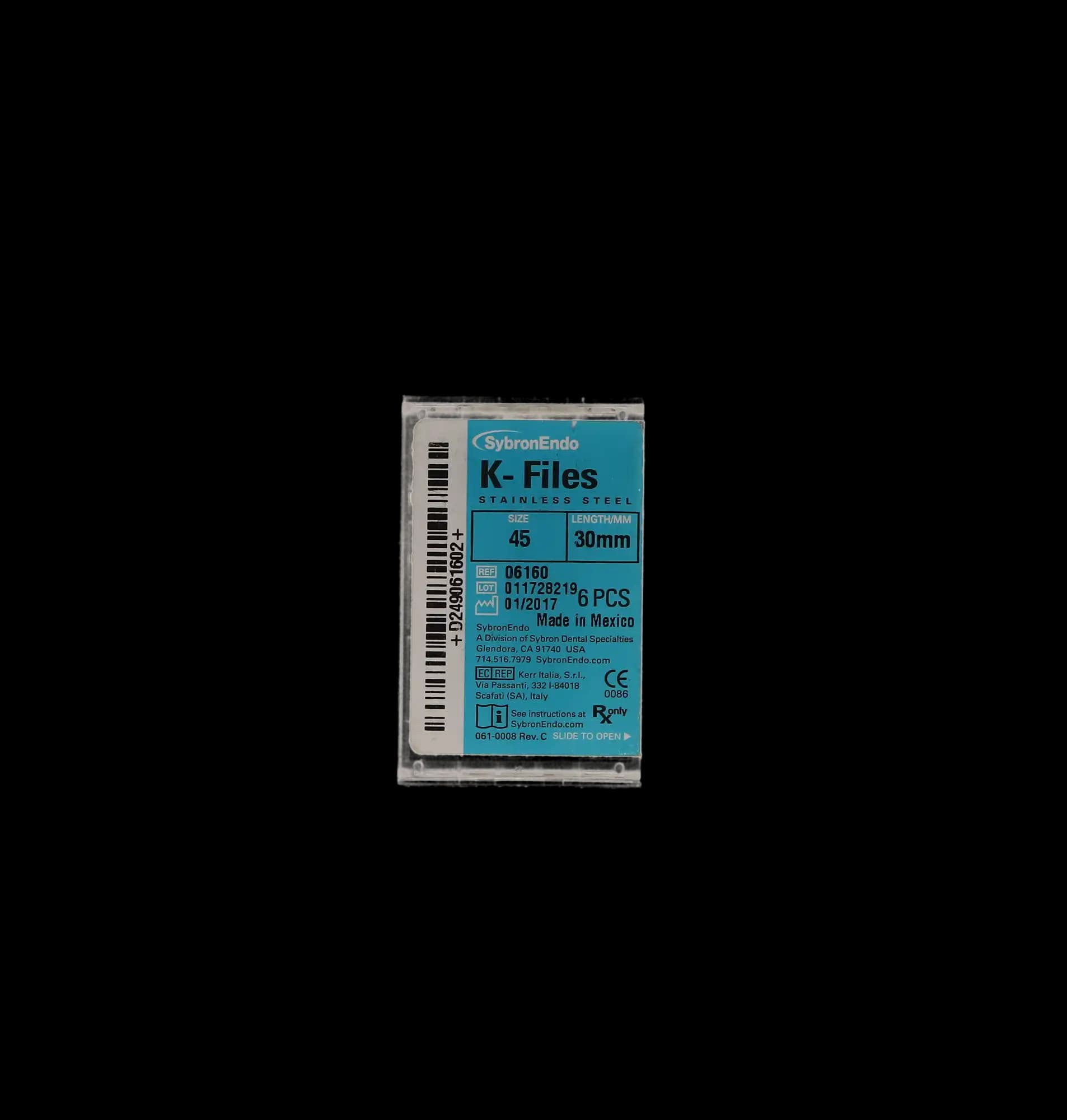 Kerr K-Files Stainless Steel Endodontic Hand Files, 30mm, Size #45, White, 6/Pkg, 06160 thumbnail 6