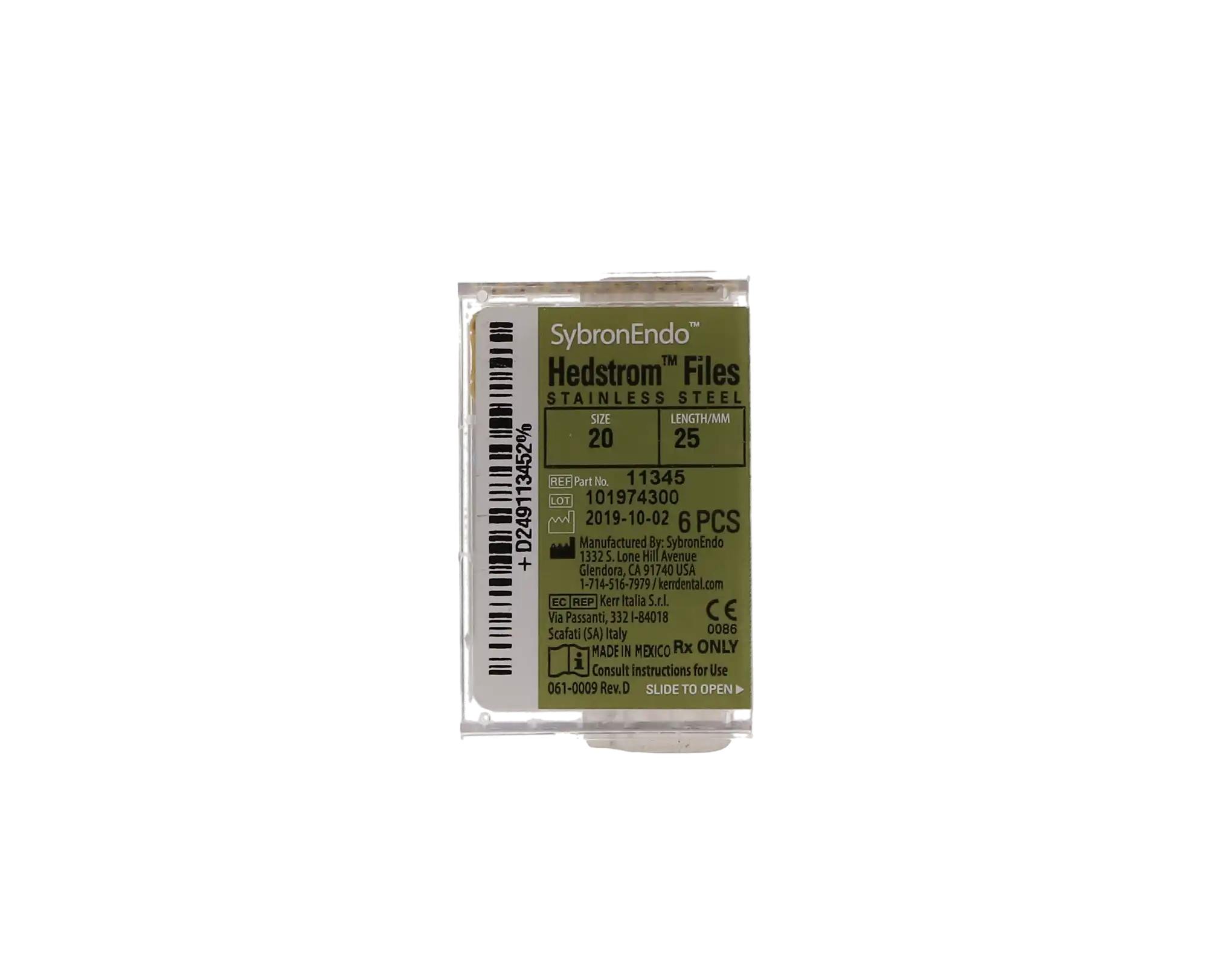 Sybron Endo Hedstrom Files, Stainless Steel, 25 mm, #20, Yellow, 6/Pk, 11345 thumbnail 10