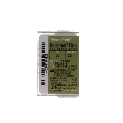 Sybron Endo Hedstrom Files, Stainless Steel, 25 mm, #35, Green, 6/Pk, 11348 thumbnail 10