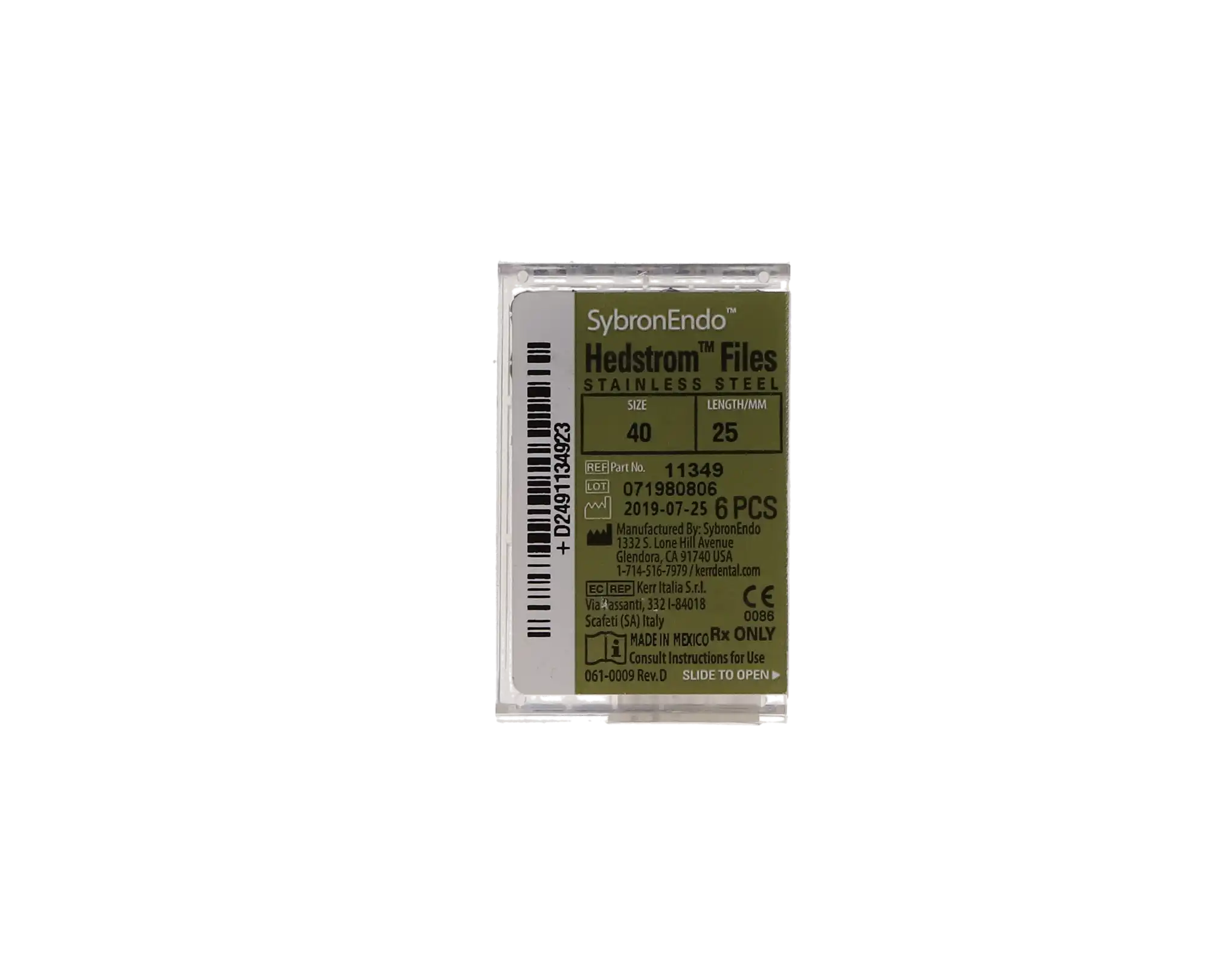 SybronEndo Hedstrom Files, Stainless Steel, 25 mm, #40, Black, 6/Pk, 11349 thumbnail 10