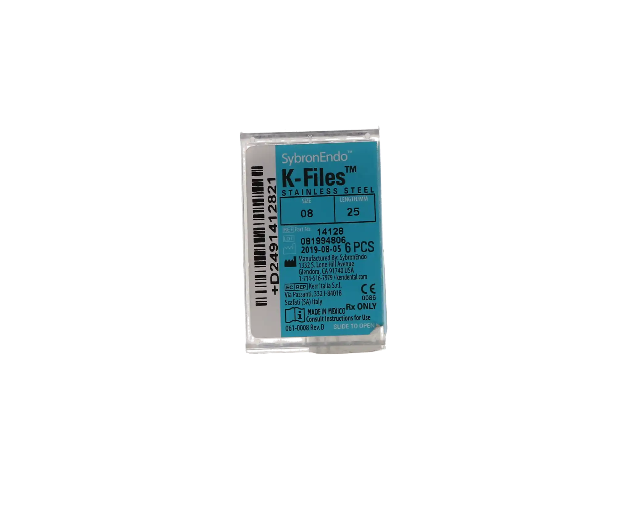 Kerr (SybronEndo) K-Files Stainless Steel, 25mm, Size #08, Gray, 6/Pack, 14128 thumbnail 11