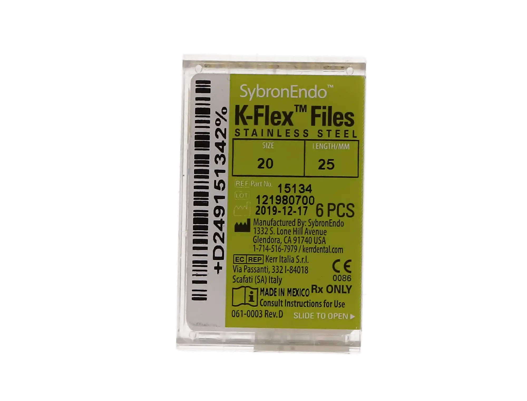 Kerr K-Flex Endodontic Files, #20 (Yellow), 25 mm, Stainless Steel, 6/Box, 15134 thumbnail 11