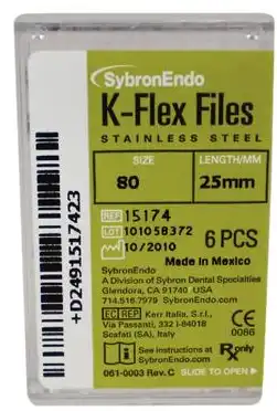 Kerr K-Flex Files, #80 (Black), 25mm, Stainless Steel, 6/Pack, 15174 thumbnail 3