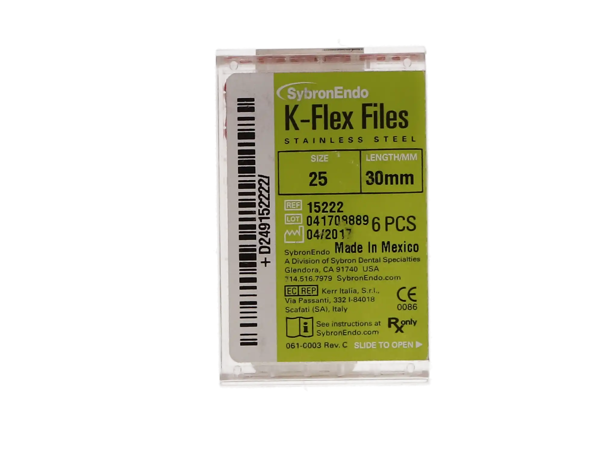 Kerr K-Flex Files #25, 30mm, Stainless Steel, Red, 6/Pack, 15222 thumbnail 11