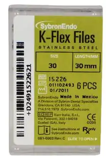 Kerr K-Flex Files #30, 30mm, Stainless Steel, Blue, 6/Pack, 15226 thumbnail 8