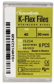 Kerr K-Flex Files, #40 (Black), 30mm, Stainless Steel, 6/Pack, 15234 thumbnail 3