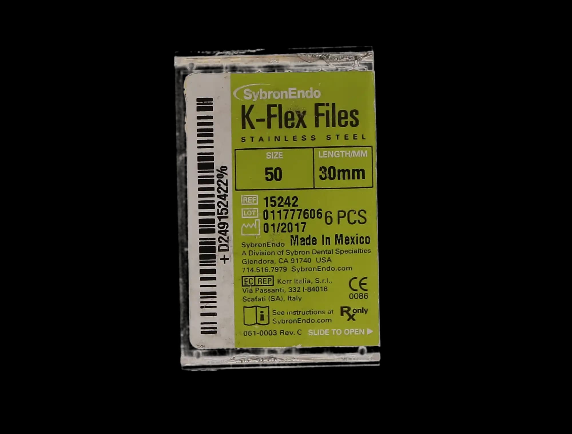Kerr K-Flex Endodontic Files, #50 (Yellow), 30mm, Stainless Steel, 6/Box, 15242 thumbnail 7