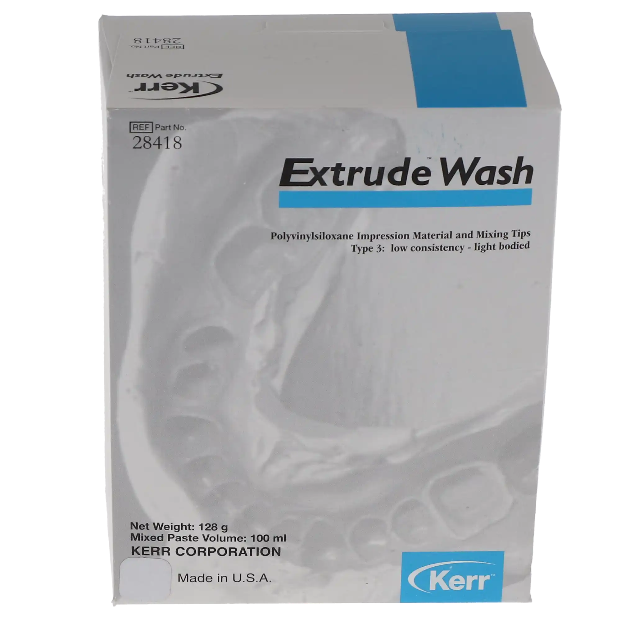 Kerr Extrude VPS Impression Material, Light-Body Wash, 50 ml Cartridges, Blue, 2/Pk, 28419-L thumbnail 4
