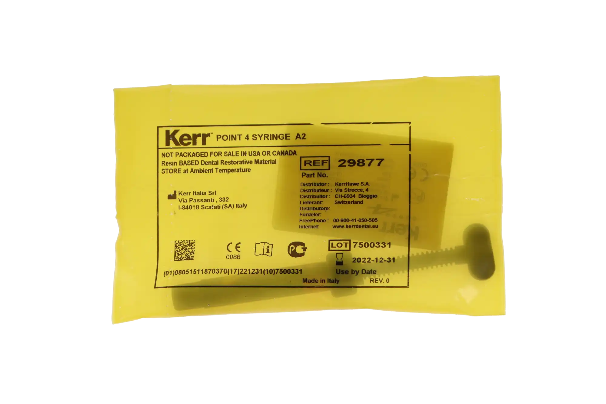 Kerr Point 4 Optimized Particle Composite Syringe Refill, Light-Cure, Body Shade A2, 4 g, 1/Pk, 29877 thumbnail 6