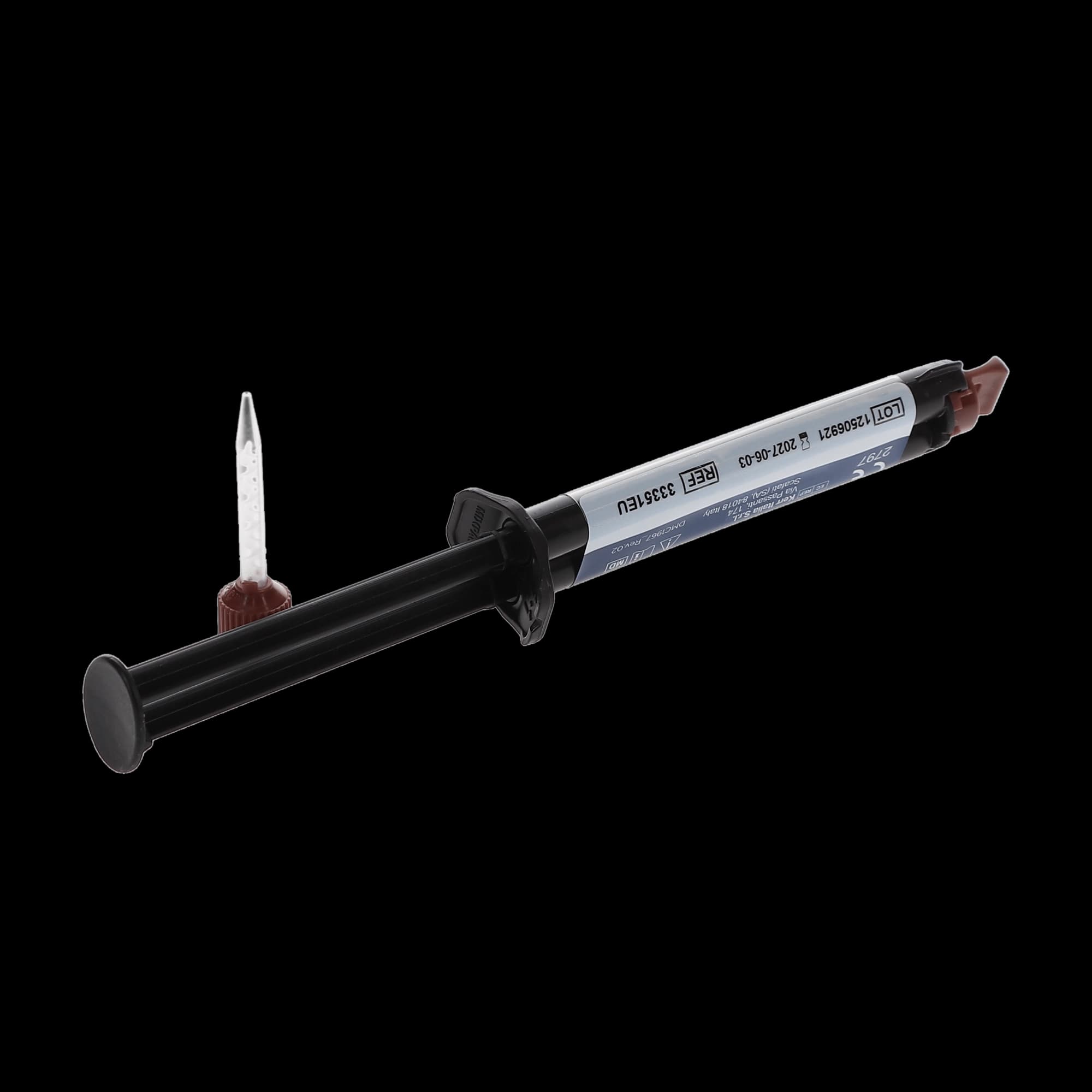 Kerr Temp-Bond Clear with Triclosan Temporary Cement, Automix Syringe, 6 g, Clear, 1 Syringe + 10 Mixing Tips, #33351 thumbnail 11