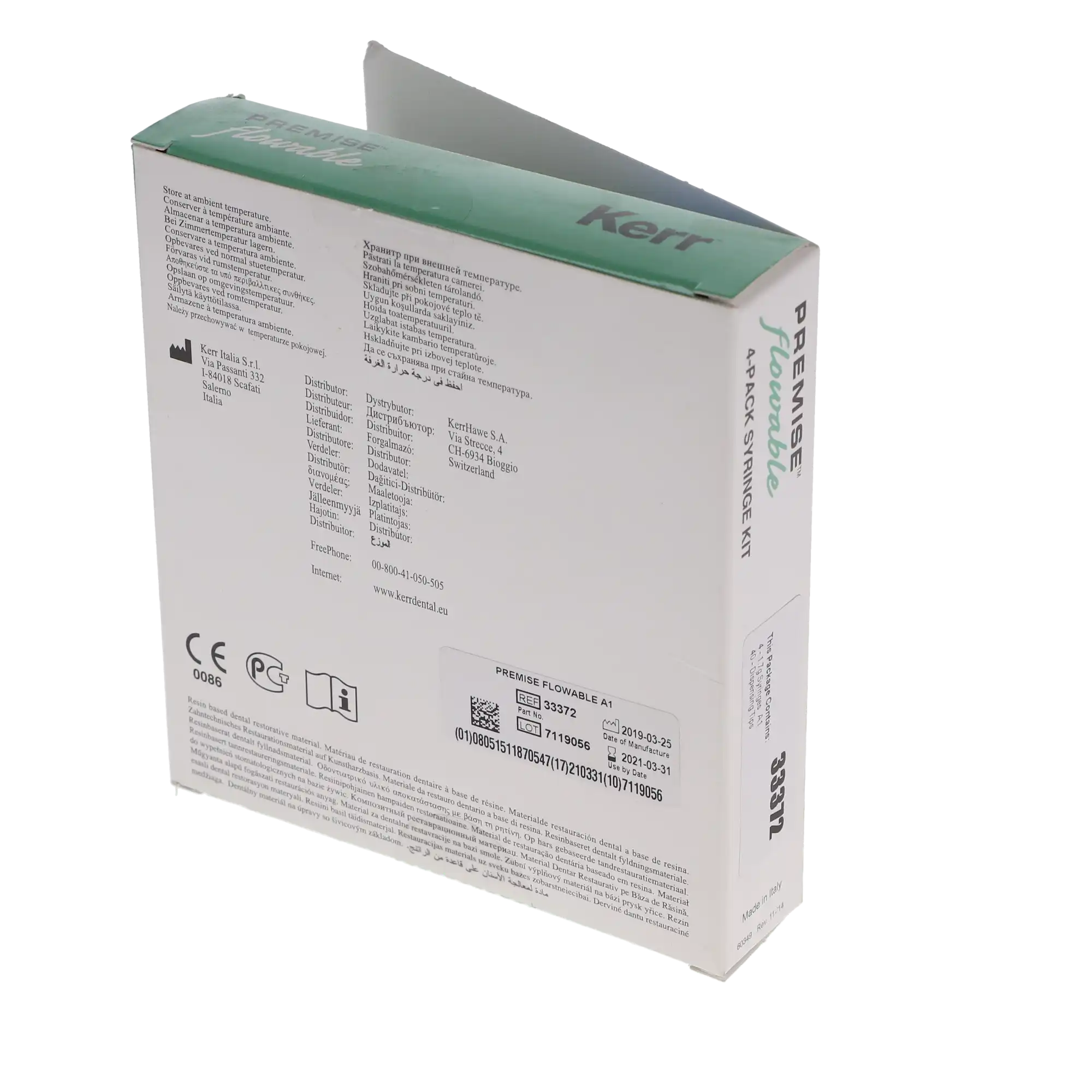 Premise Flowable Nanofilled Composite, Light-Cure, Syringe Refill, 1.7 g, Shade A1, 4/Pk, 33372 thumbnail 16