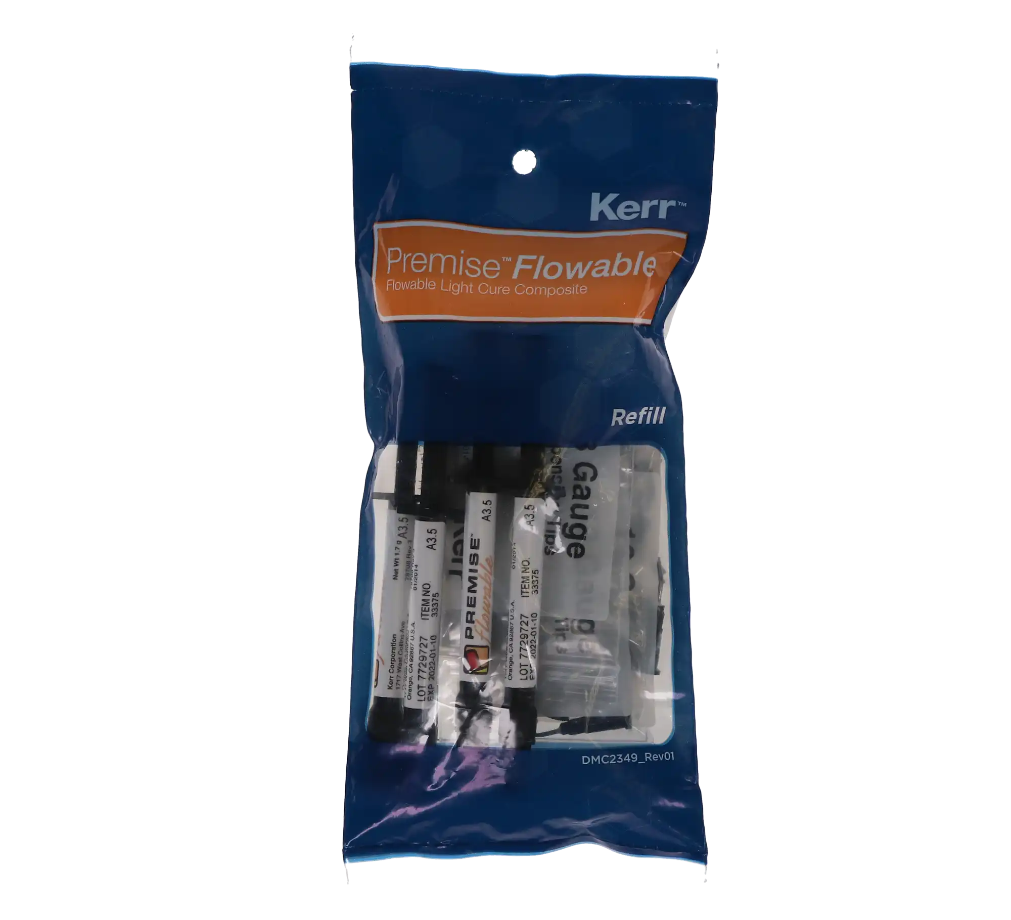 Premise Flowable Nanofilled Composite, Light-Cure, Syringe Refill Kit, 1.7 g, Shade A3.5, 4/Pk, 33375 thumbnail 15