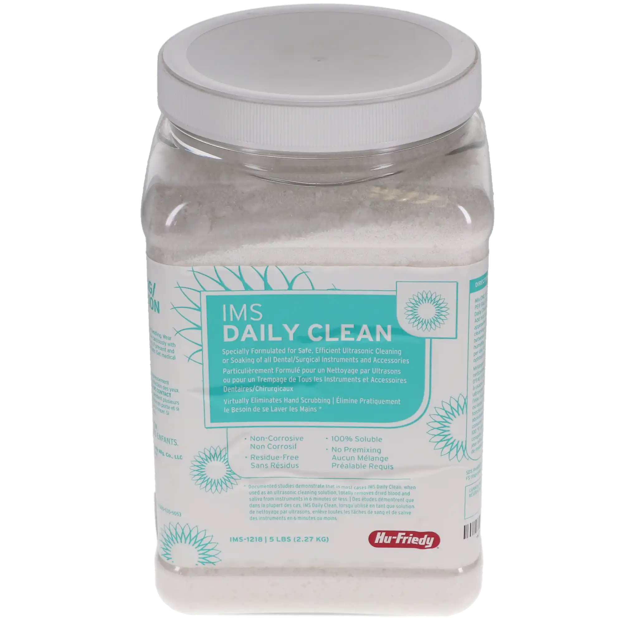 Hu-Friedy IMS Daily Clean General Purpose Detergent, 5 lb (2.27 kg) Tub, Makes 160 Gallons, IMS-1218 thumbnail 8