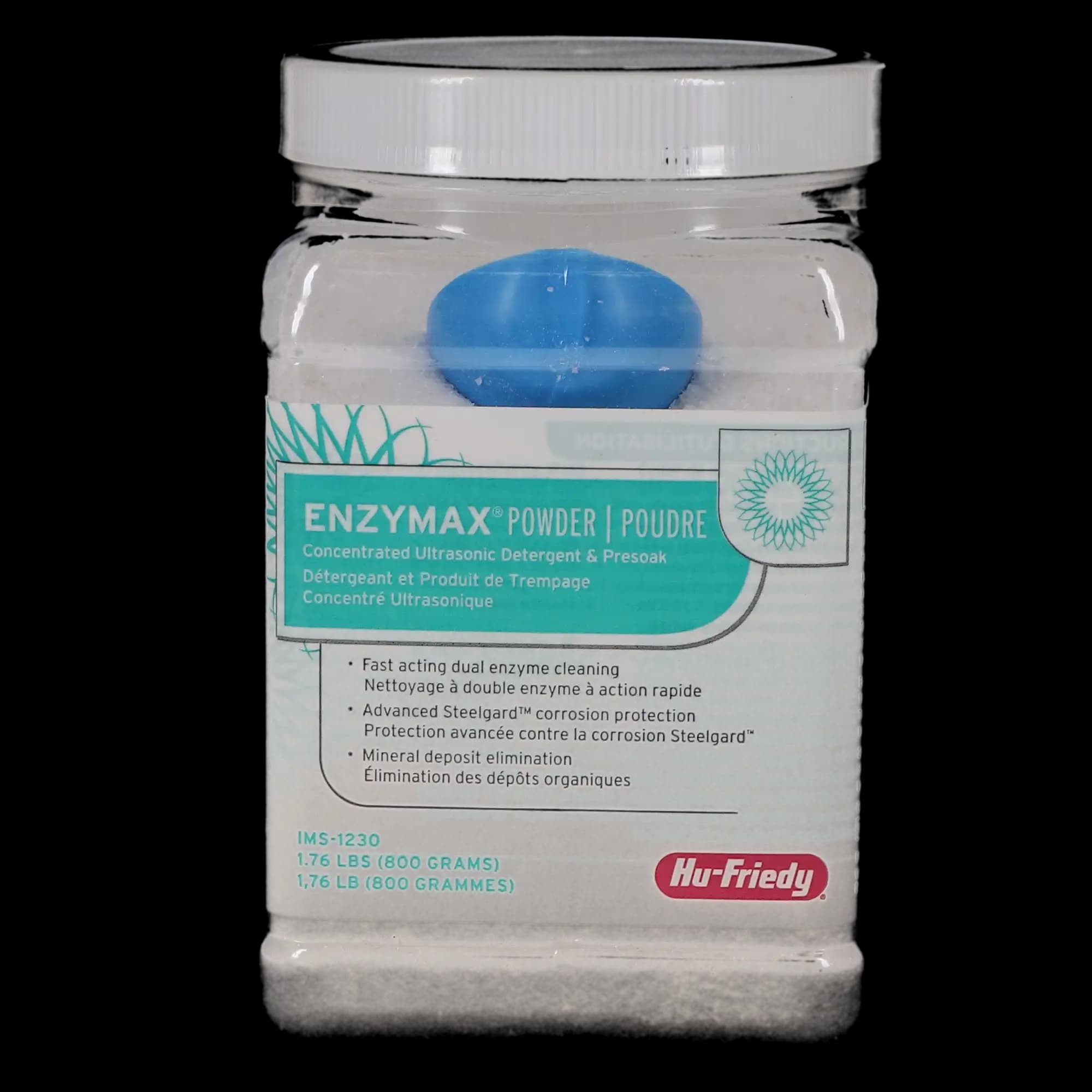 Hu-Friedy Enzymax Dual Enzyme Ultrasonic Detergent Powder, 800 g Jar, Makes 50 Gallons, IMS-1230C thumbnail 5