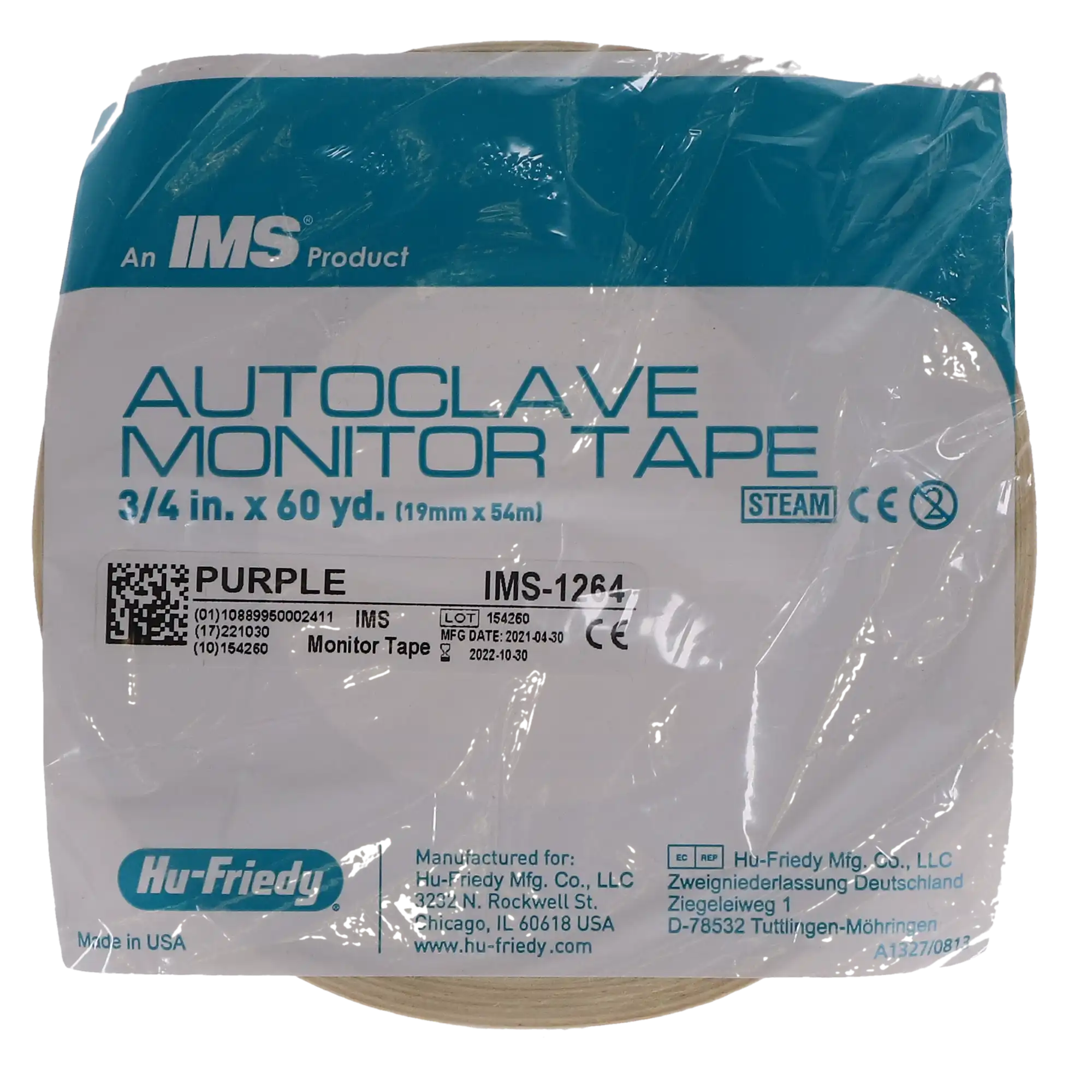 Hu-Friedy IMS Autoclave Monitor Tape, Purple, 3/4" (19 mm) x 60 yd (55 m) Roll, IMS-1264 thumbnail 7