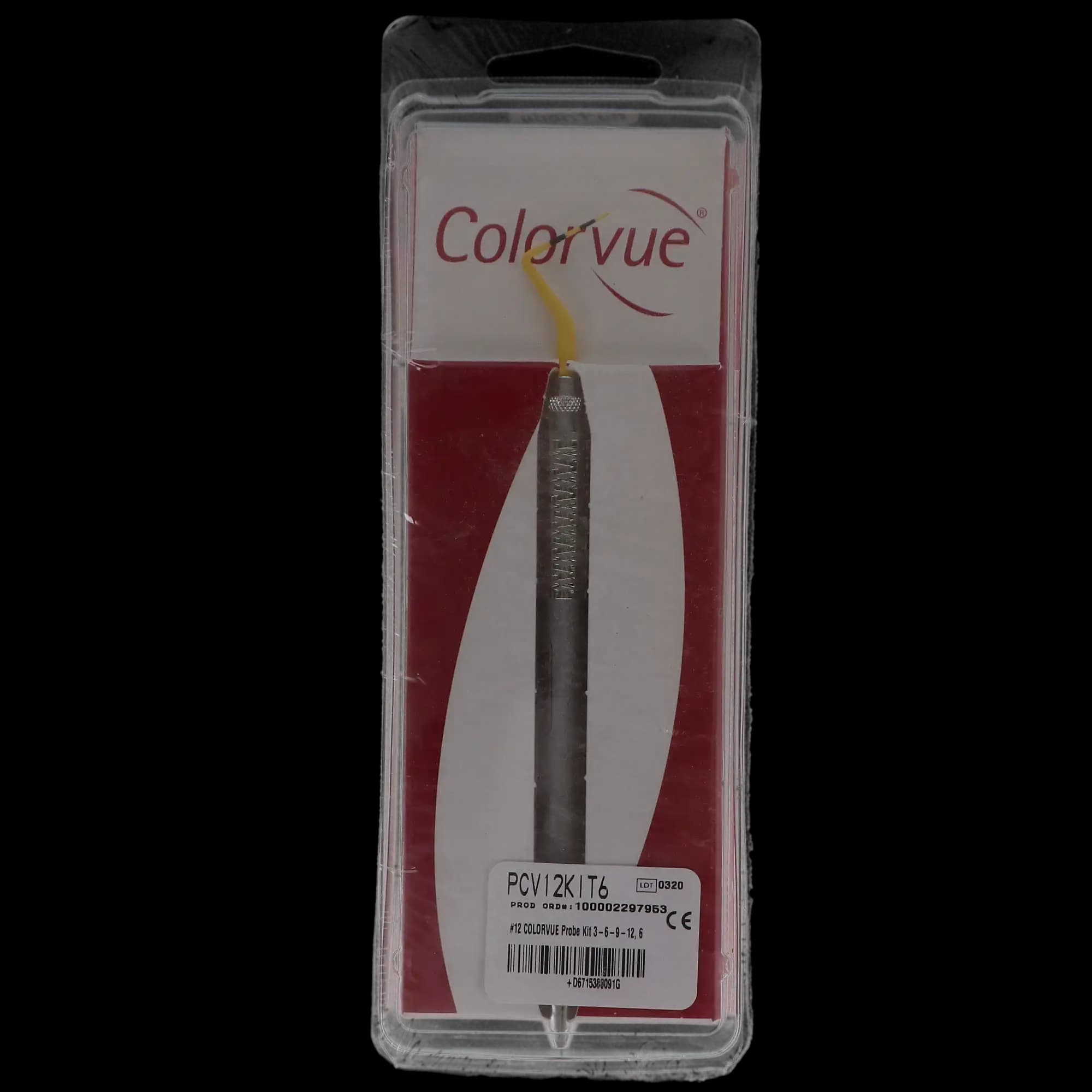 Hu-Friedy Colorvue Perio Probe Kit, #12 (3-6-9-12mm), 6 Tips + 1 #6 Satin Steel Handle, PCV12KIT6 thumbnail 5