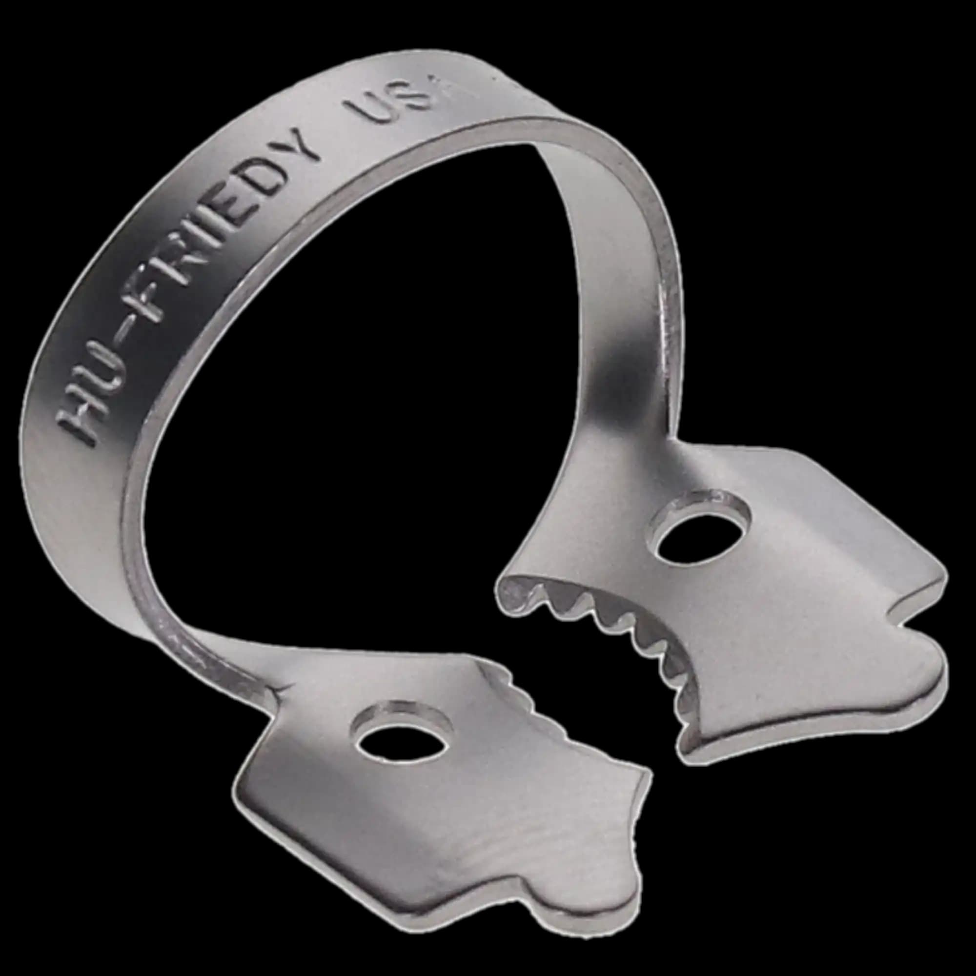 Hu-Friedy Rubber Dam Clamp, #13A, Winged, Lower Left Molars, Satin Steel, 1/Pk, RDCM13A thumbnail 3