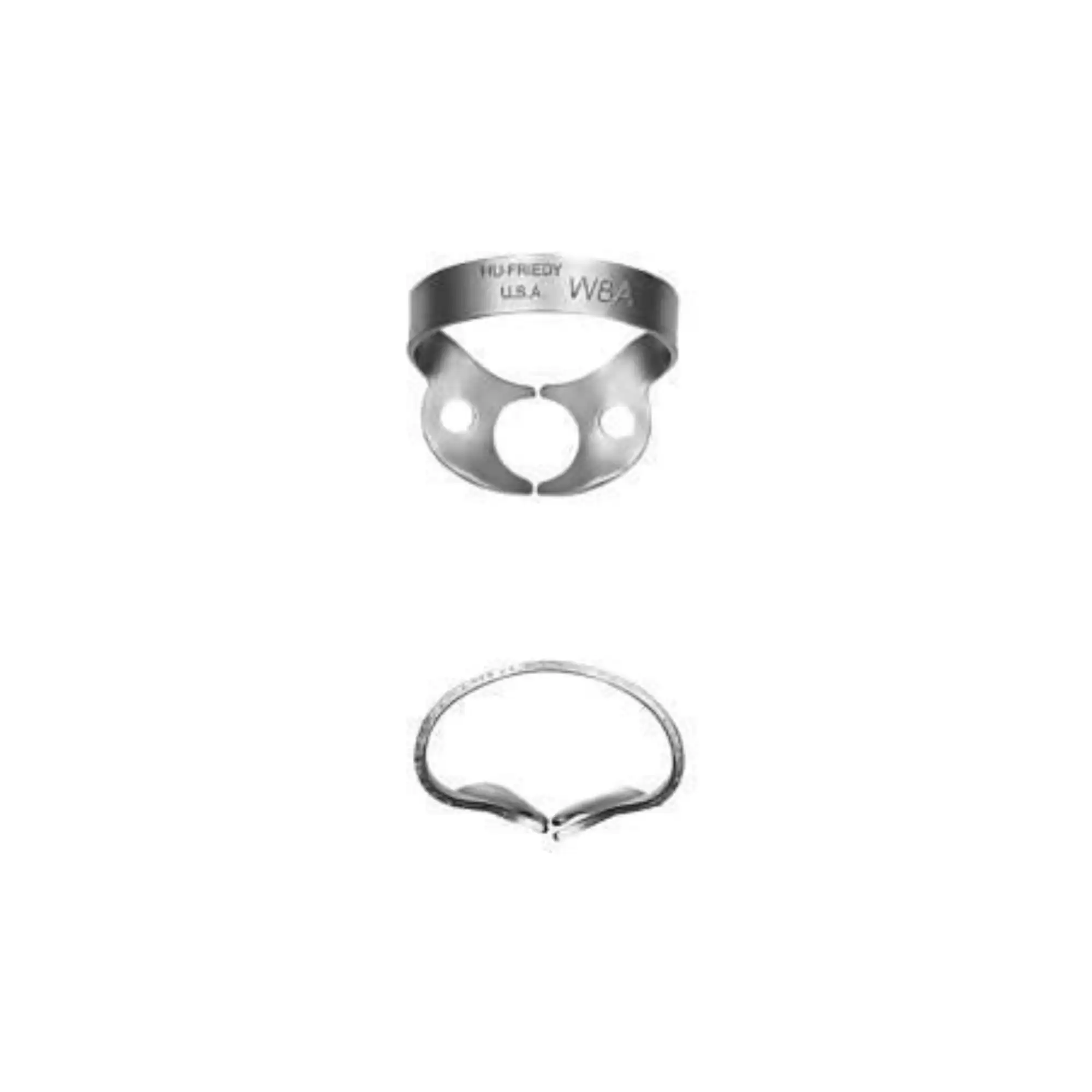 Hu-Friedy Rubber Dam Clamp, #W8A, Wingless, Molars, Satin Steel, 1/Pk, RDCMW8A thumbnail 2