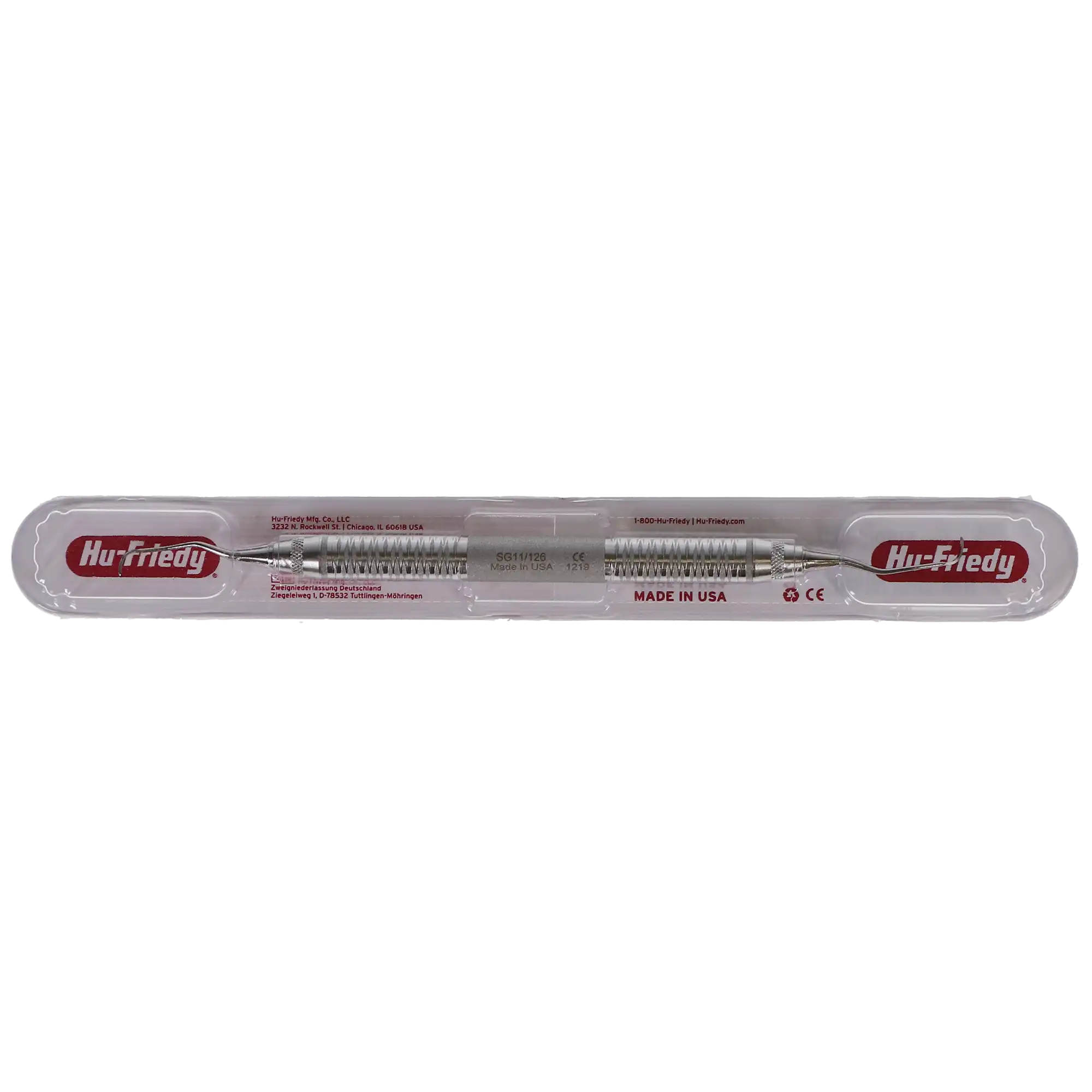 Hu-Friedy Gracey Curette 11/12, Double-Ended, #6 Satin Steel Handle, SG11/126 thumbnail 5
