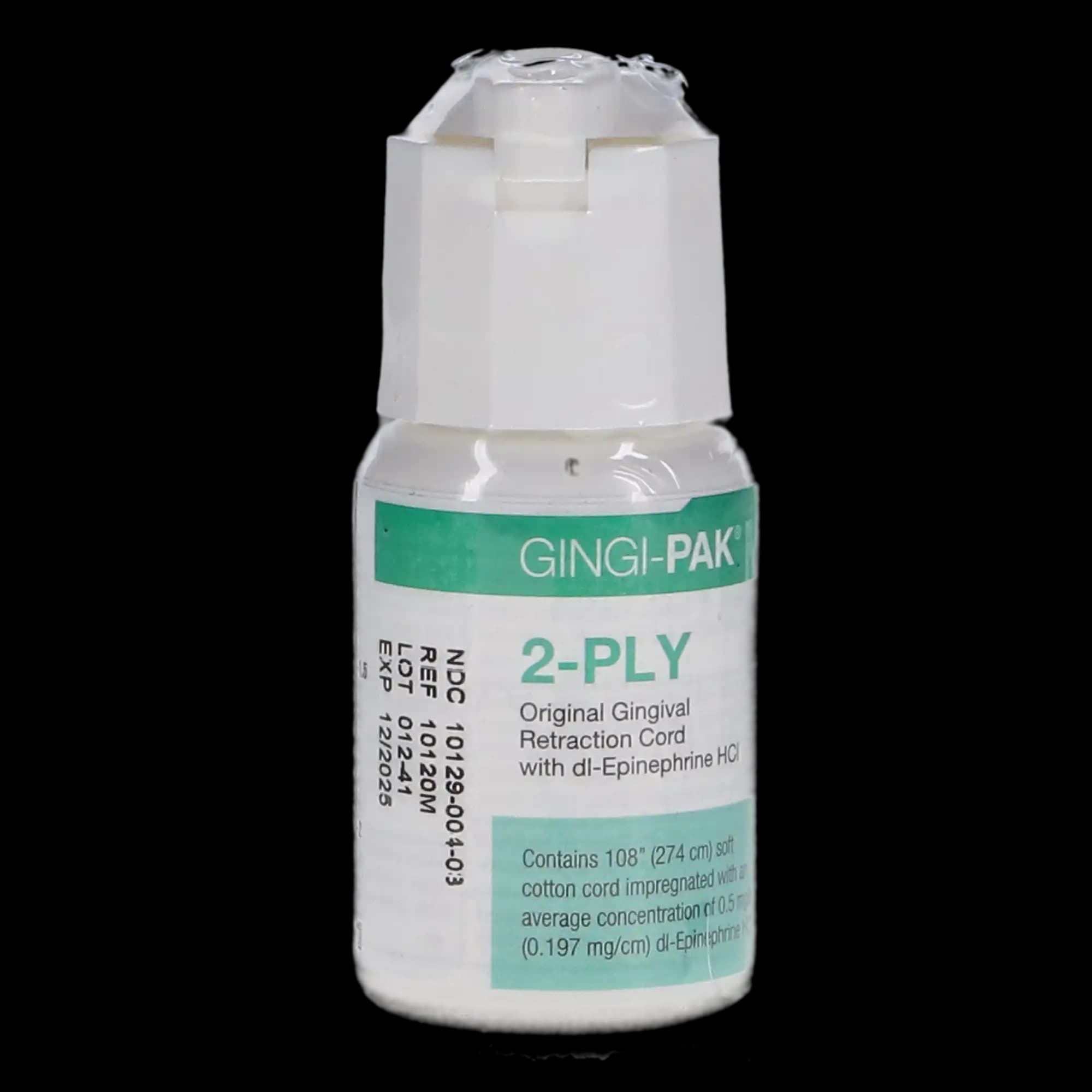 Gingi-Pak MAX Original Retraction Cord, 2-Ply, with dl-Epinephrine, 108" per Bottle, #10120M thumbnail 6