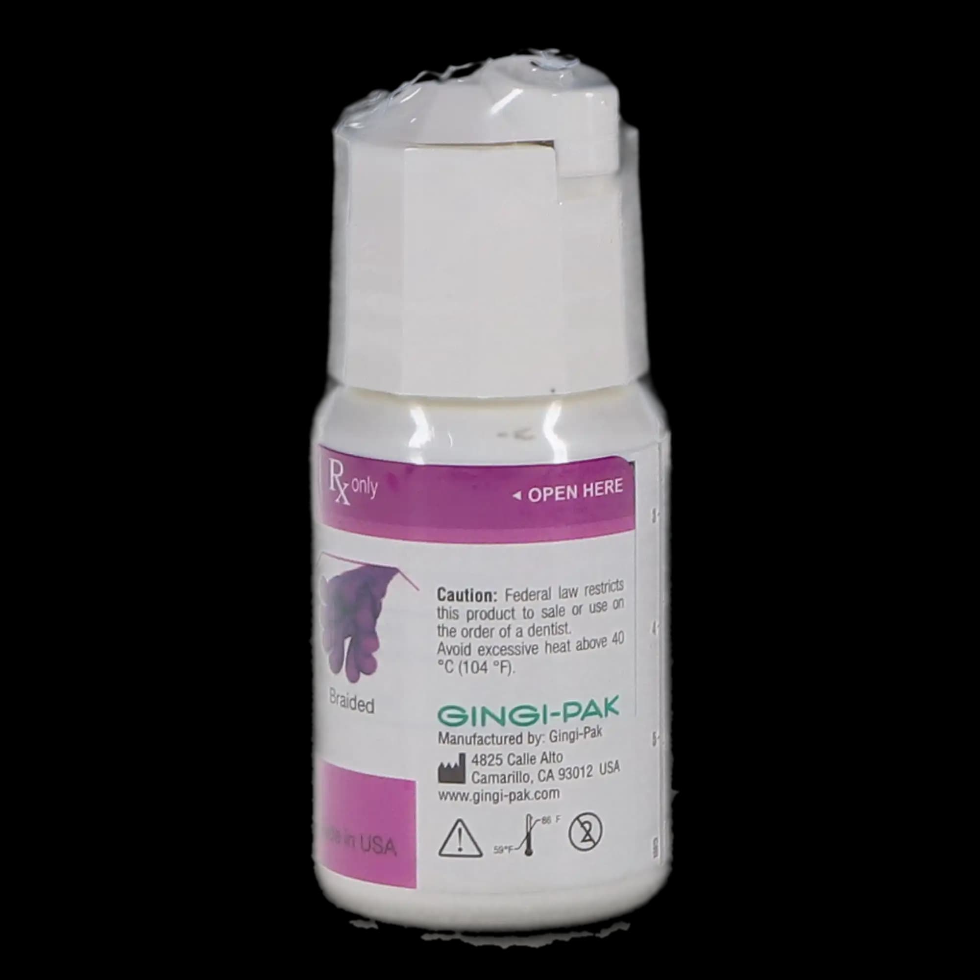 Gingi-Plain® MAX Z-Twist® #1 Weave Non-Impregnated Retraction Cord, 108" per Bottle, 11171M thumbnail 3