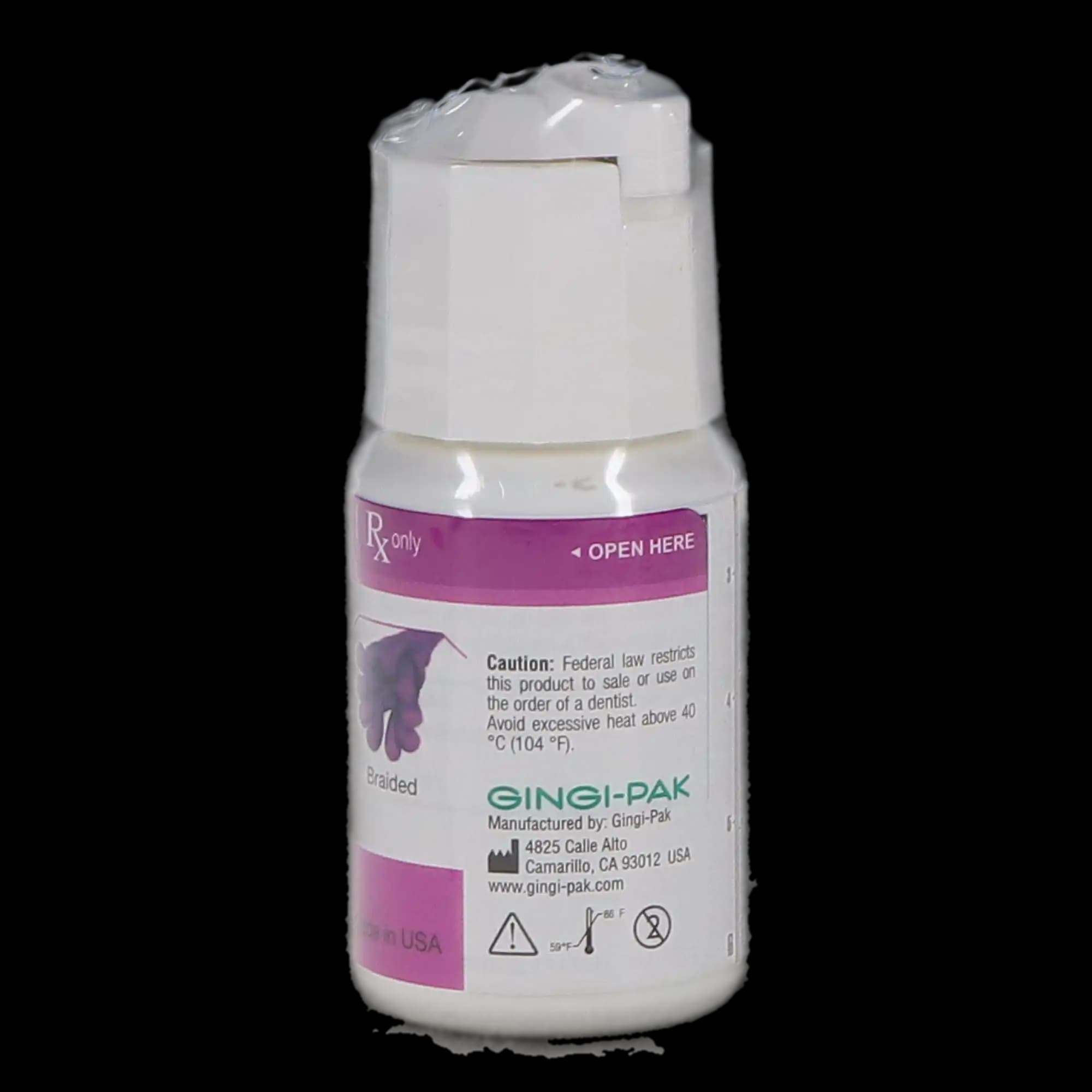 Gingi-Plain® MAX Z-Twist® #1 Weave Non-Impregnated Retraction Cord, 108" per Bottle, 11171M thumbnail 4