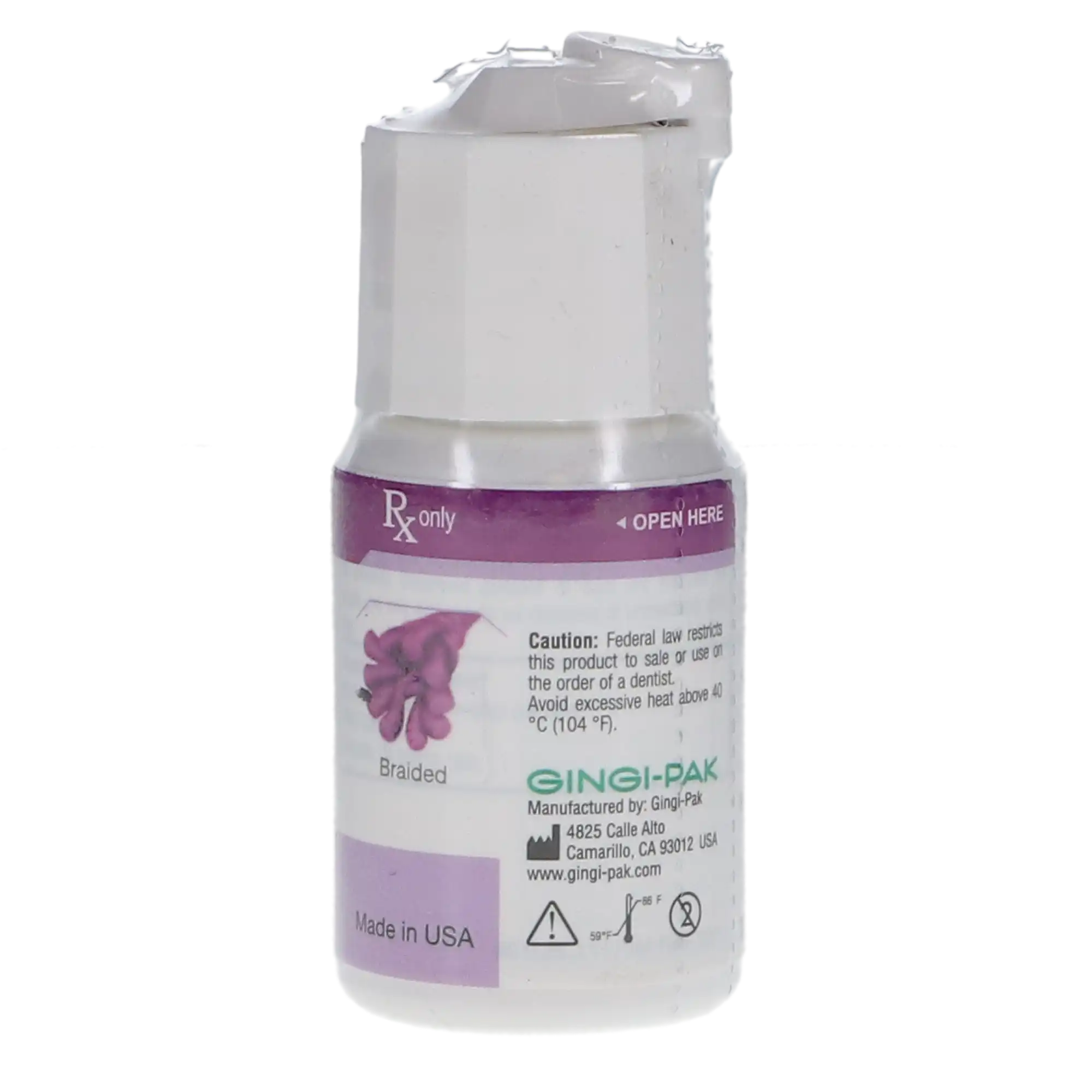 Gingi-Plain MAX Z-Twist Weave Retraction Cord, Non-Impregnated, #2 Medium, 108" per Bottle, 11172M thumbnail 2